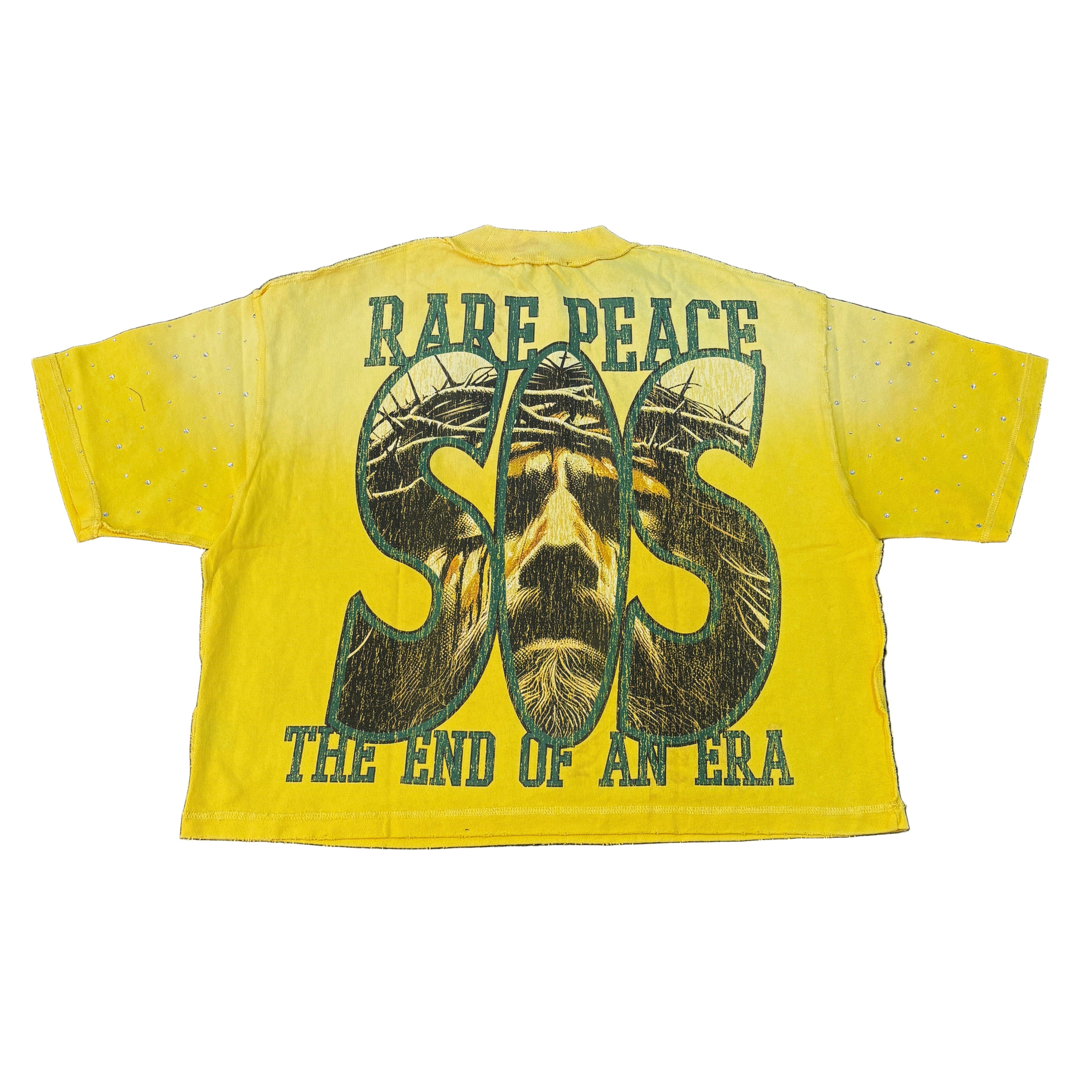 RARE PEACE For Your Sins Graphic Crop T-shirt