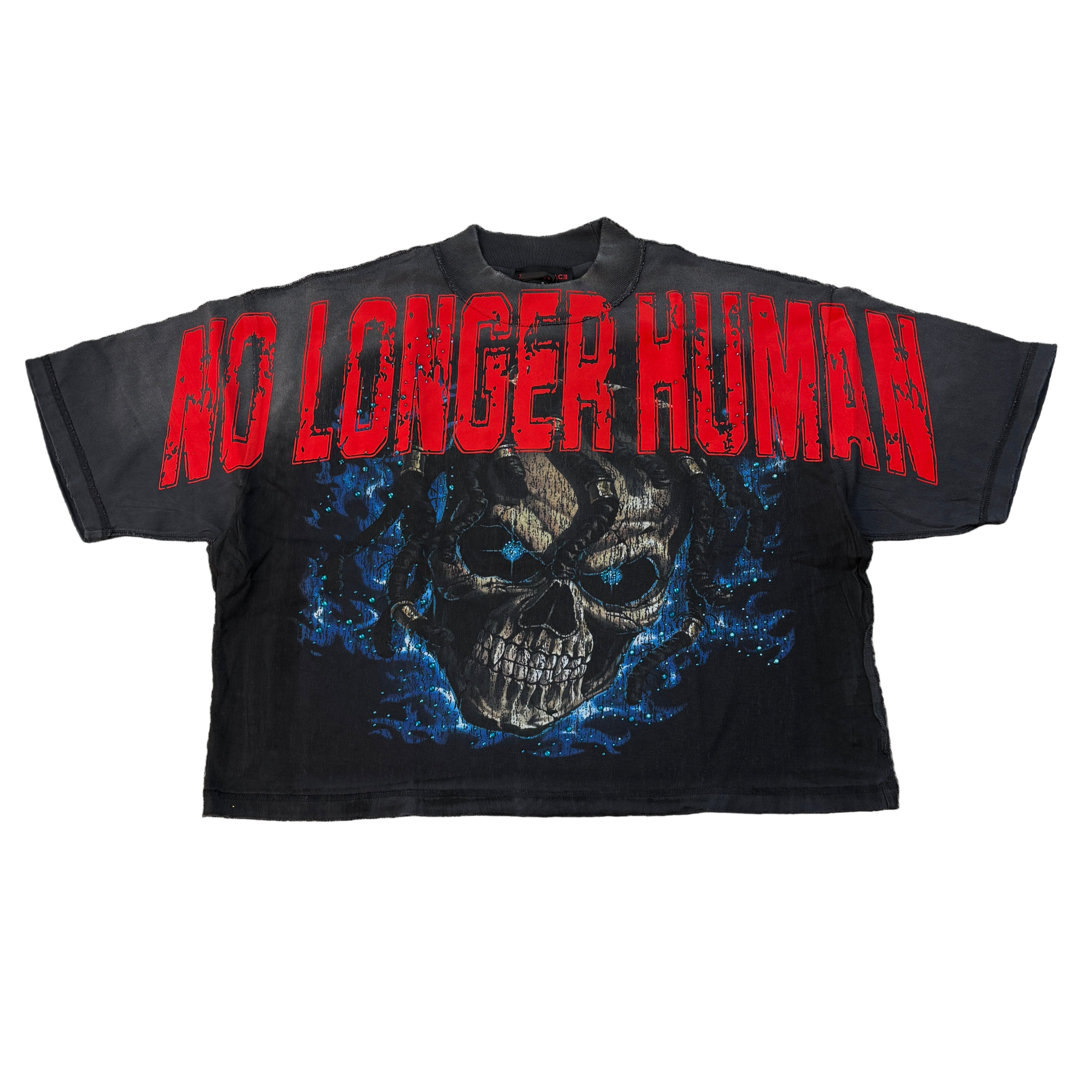 RARE PEACE No Longer Human Graphic Crop T-shirt