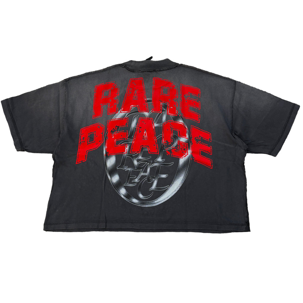 RARE PEACE No Longer Human Graphic Crop T-shirt