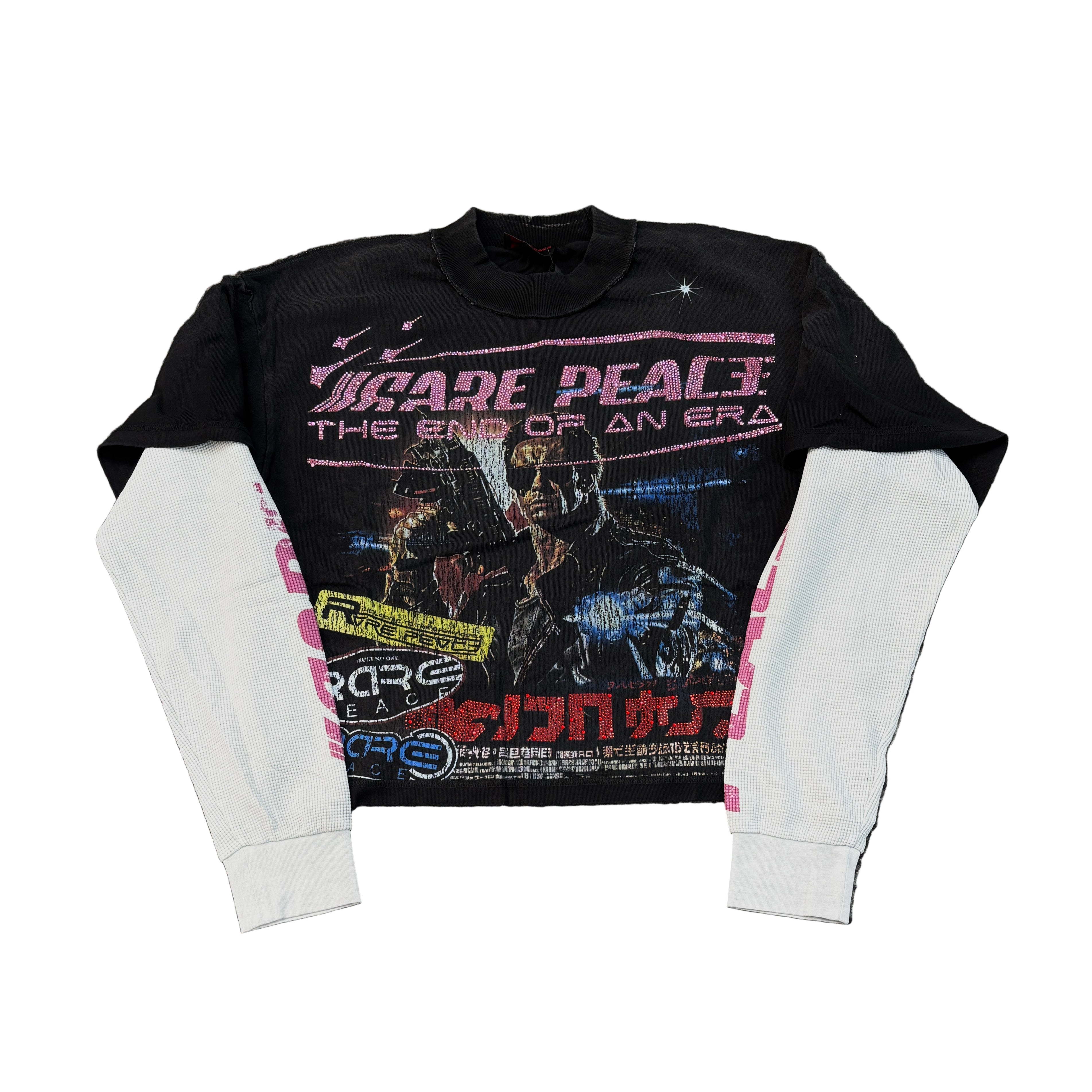 RARE PEACE Cypher Graphic Crop Long Sleeve T-shirt – K MOMO