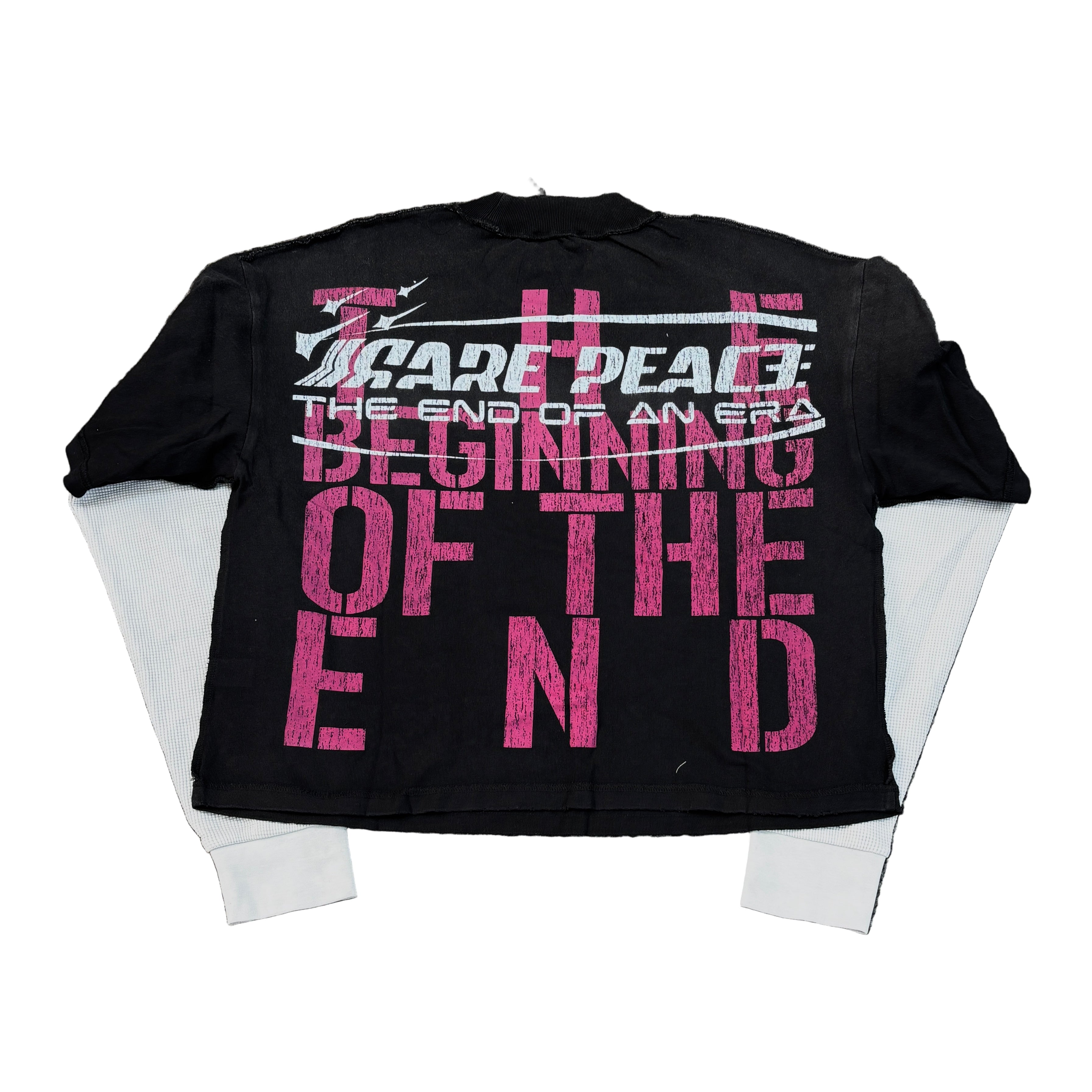 RARE PEACE Cypher Graphic Crop Long Sleeve T-shirt