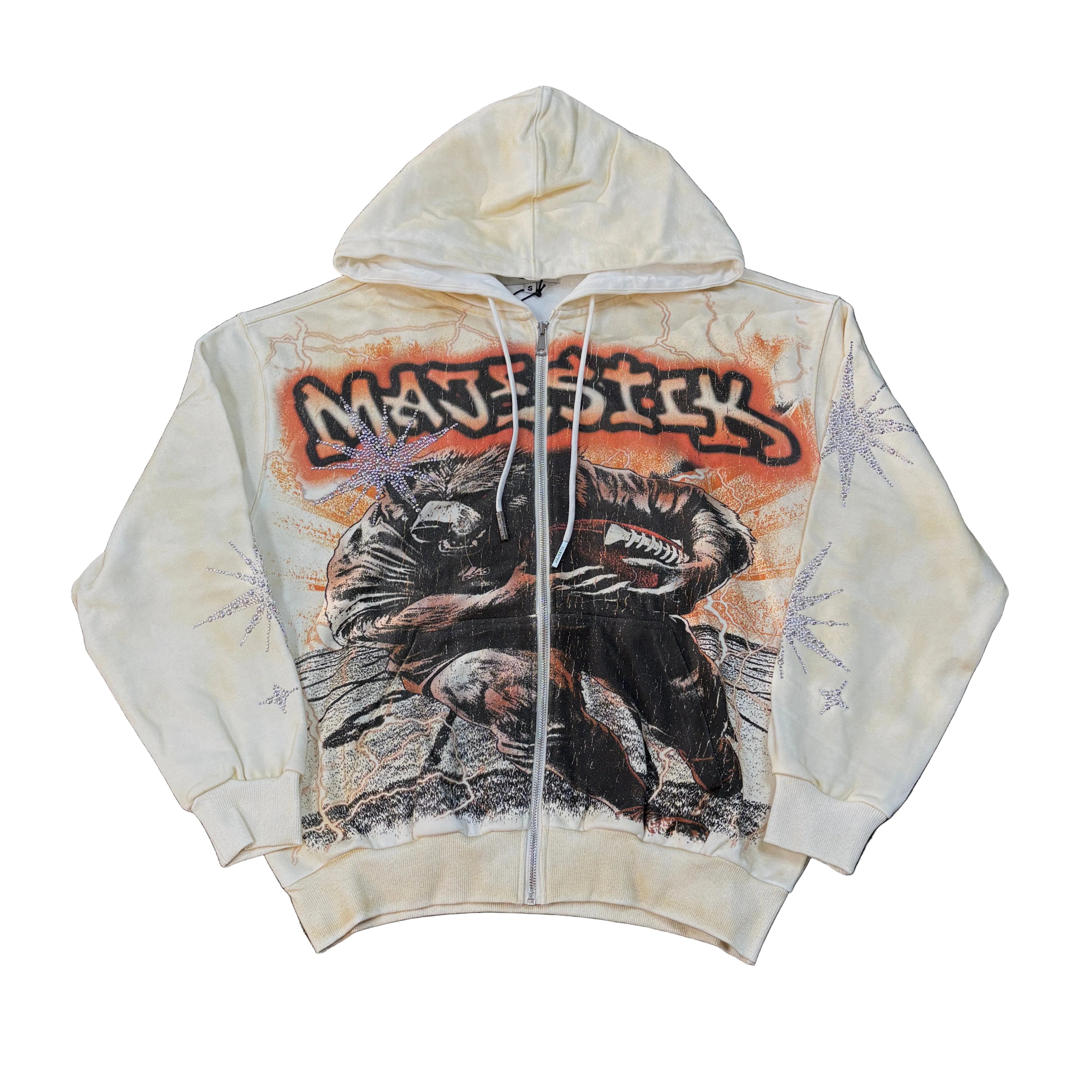 MAJESTIK Bear Crop Zip-up