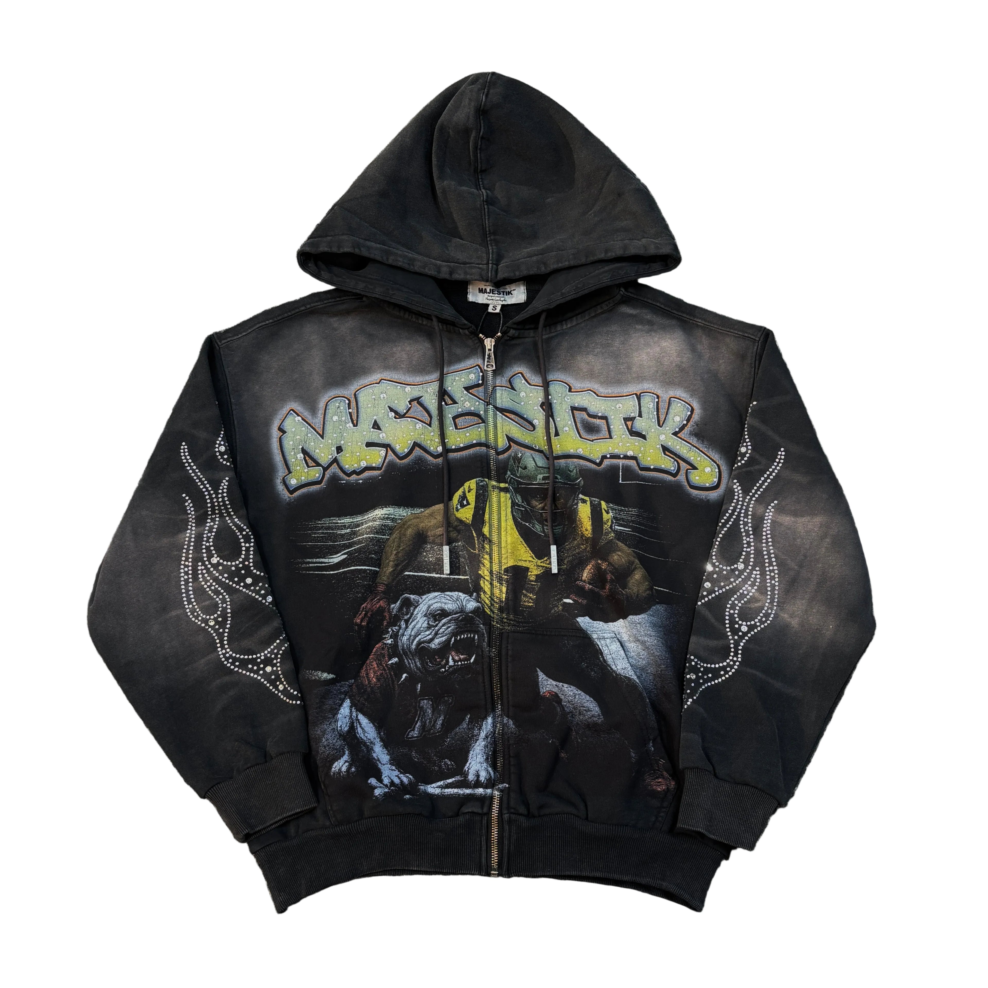 MAJESTIK Bulldog Crop Zip-up