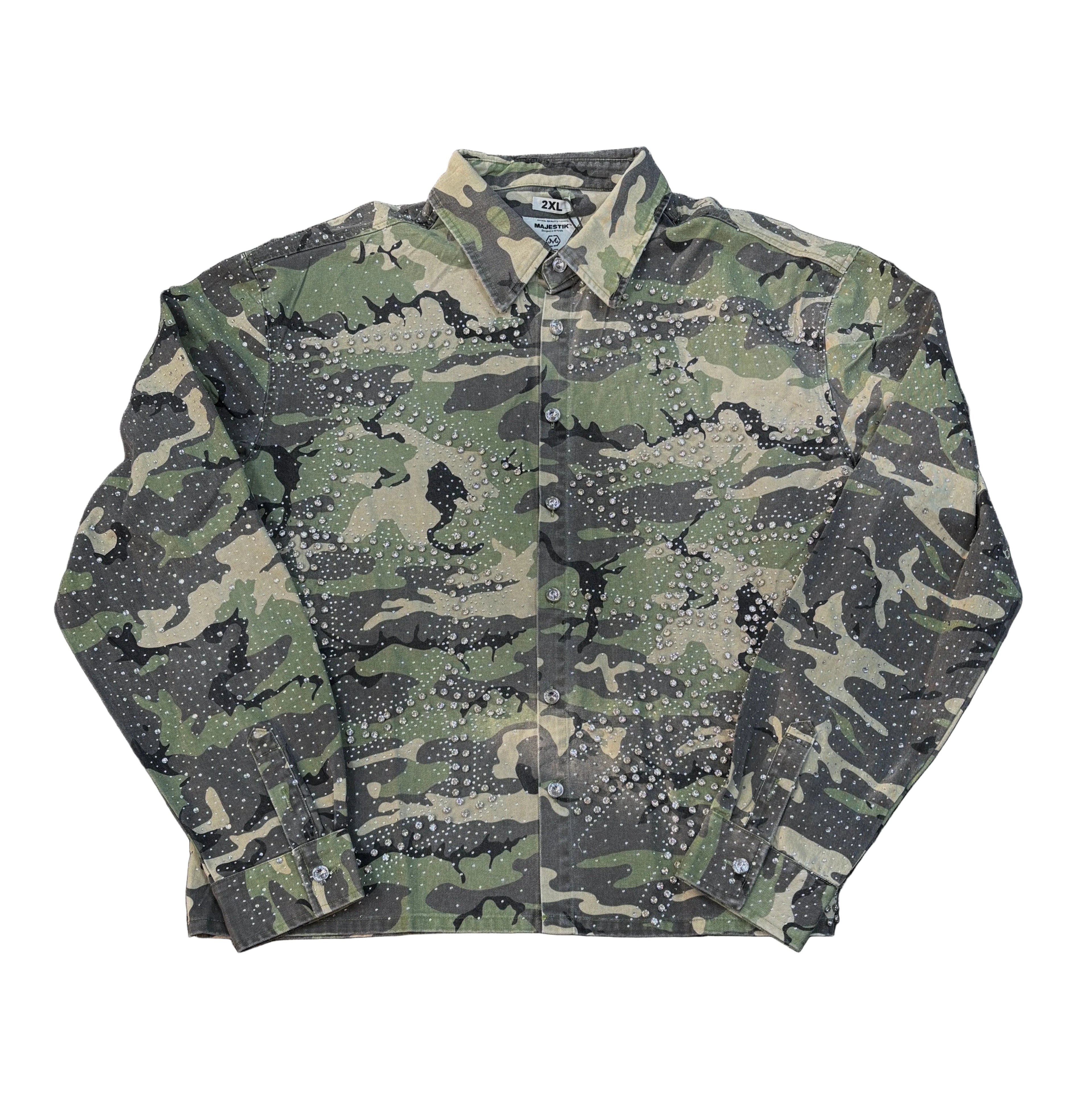 MAJESTIK Camo Rhinestone Jacket