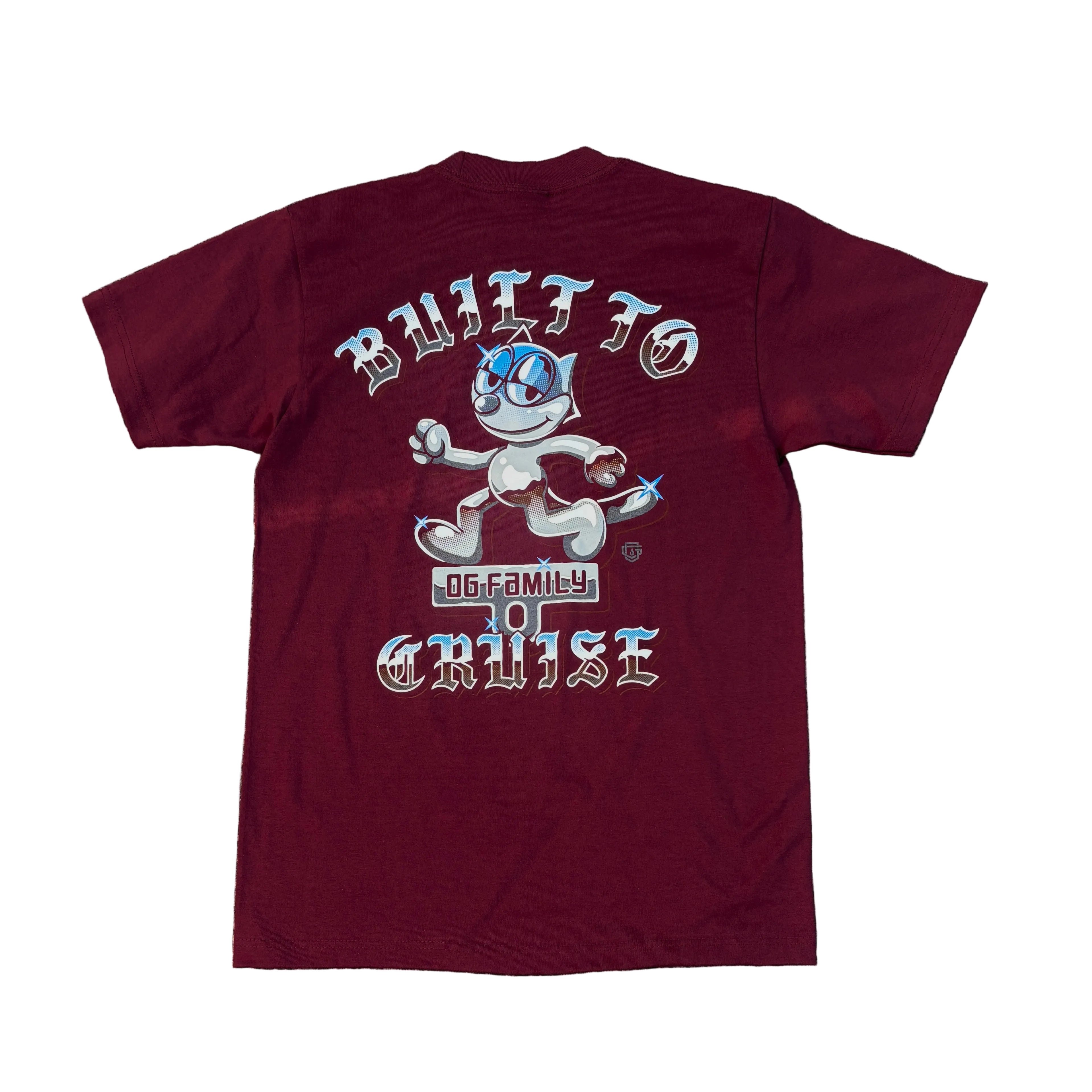 OG FAMILY Chrome Cat Graphic Print T-Shirt