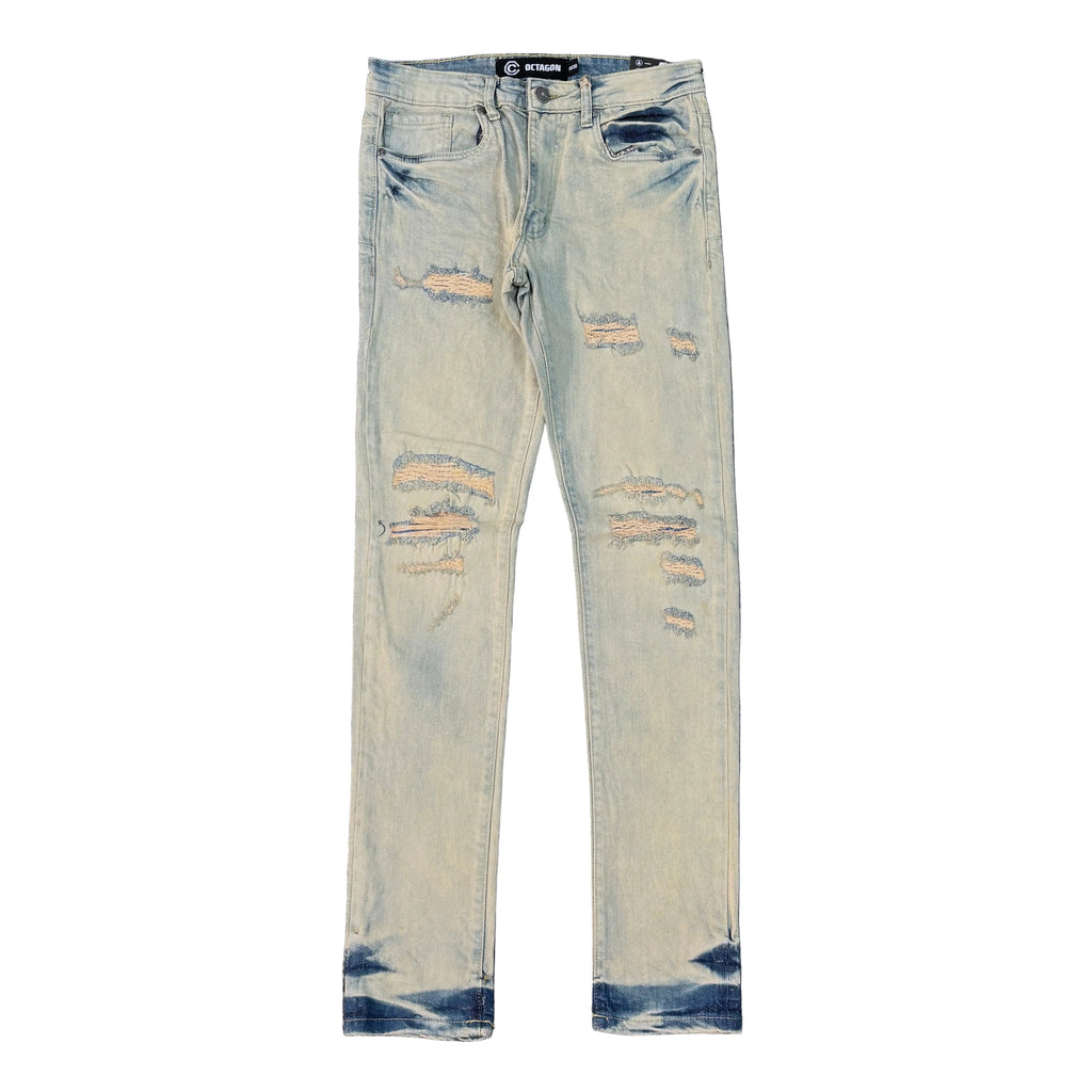 OCTAGON Skinny Rip Jeans