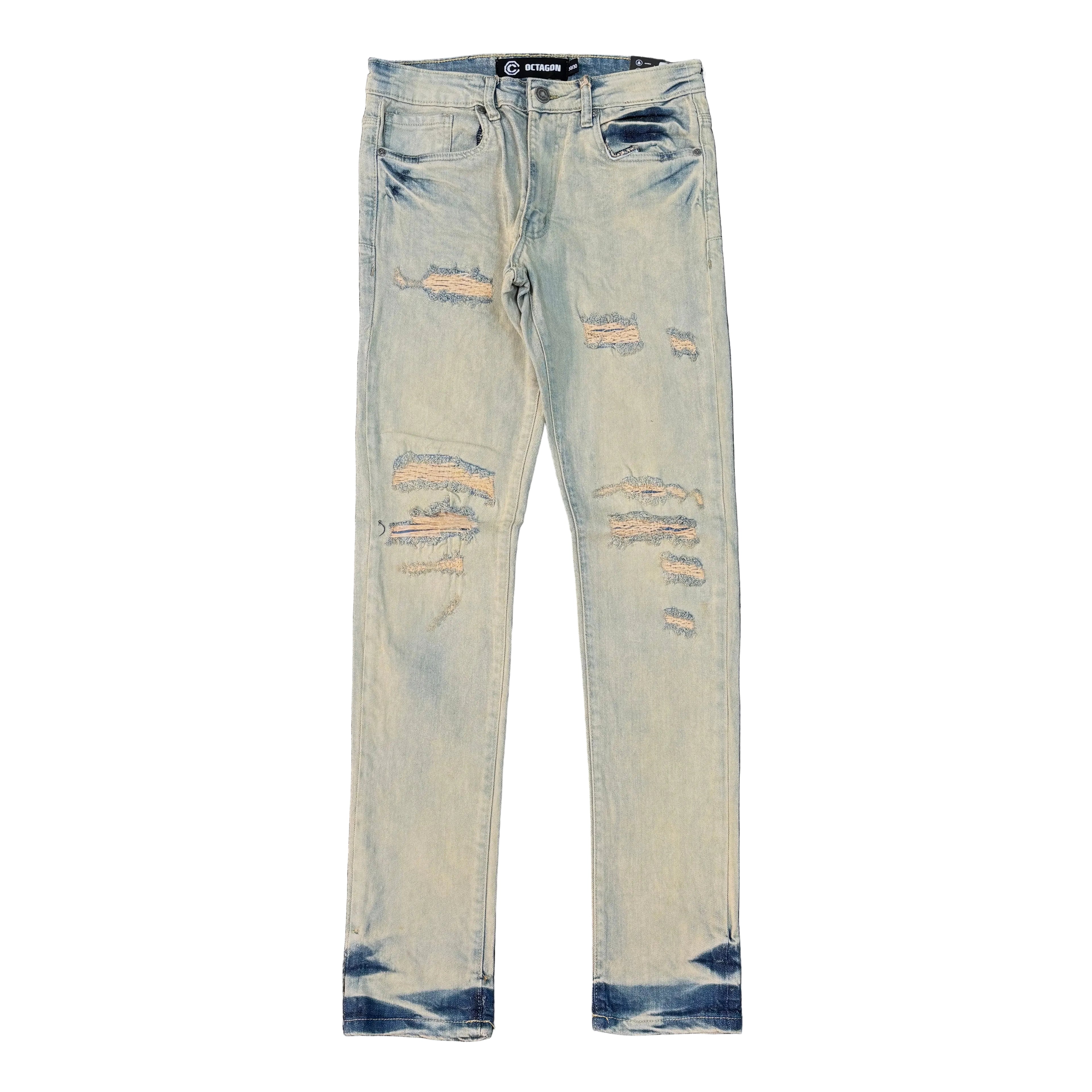 OCTAGON Skinny Rip Jeans