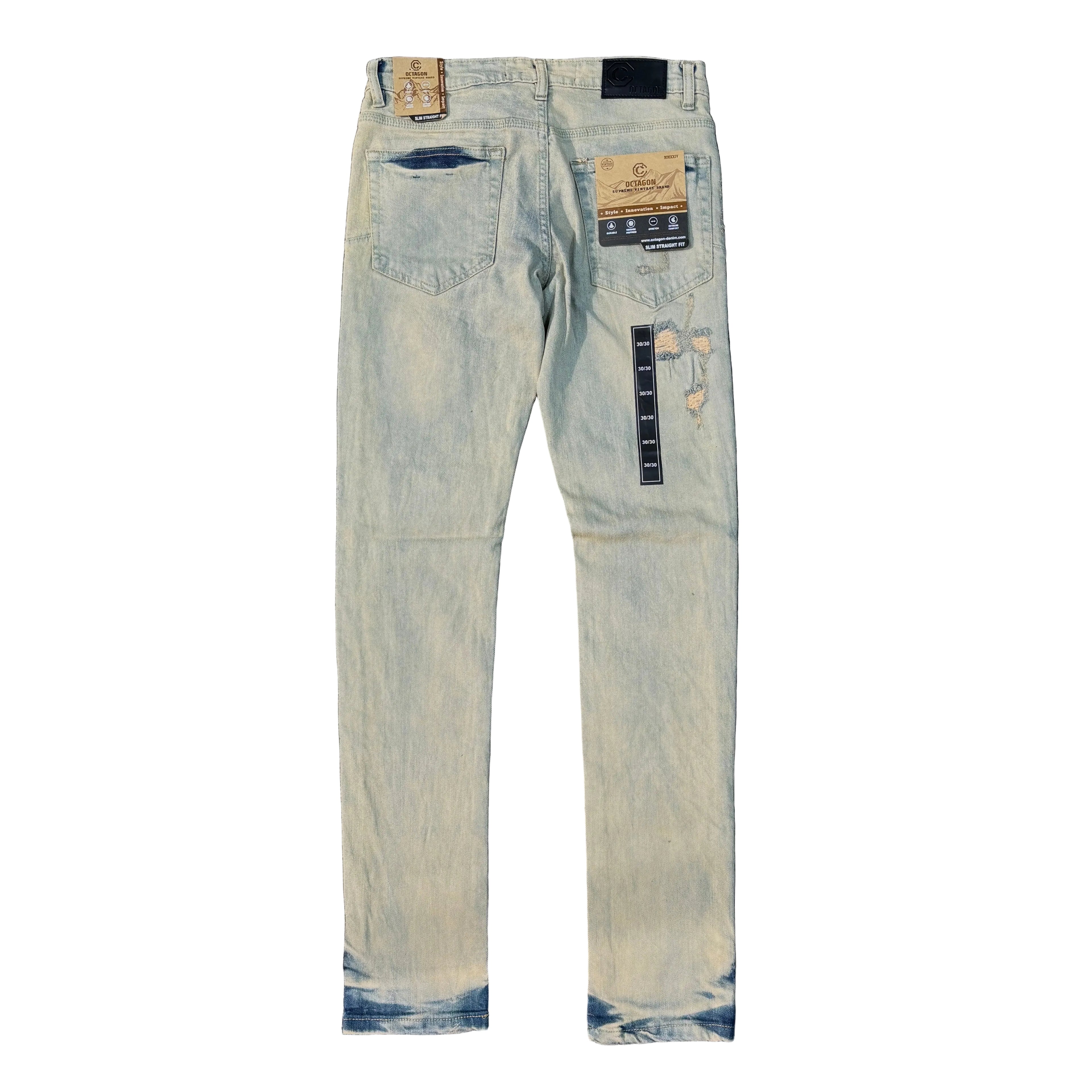 OCTAGON Skinny Rip Jeans