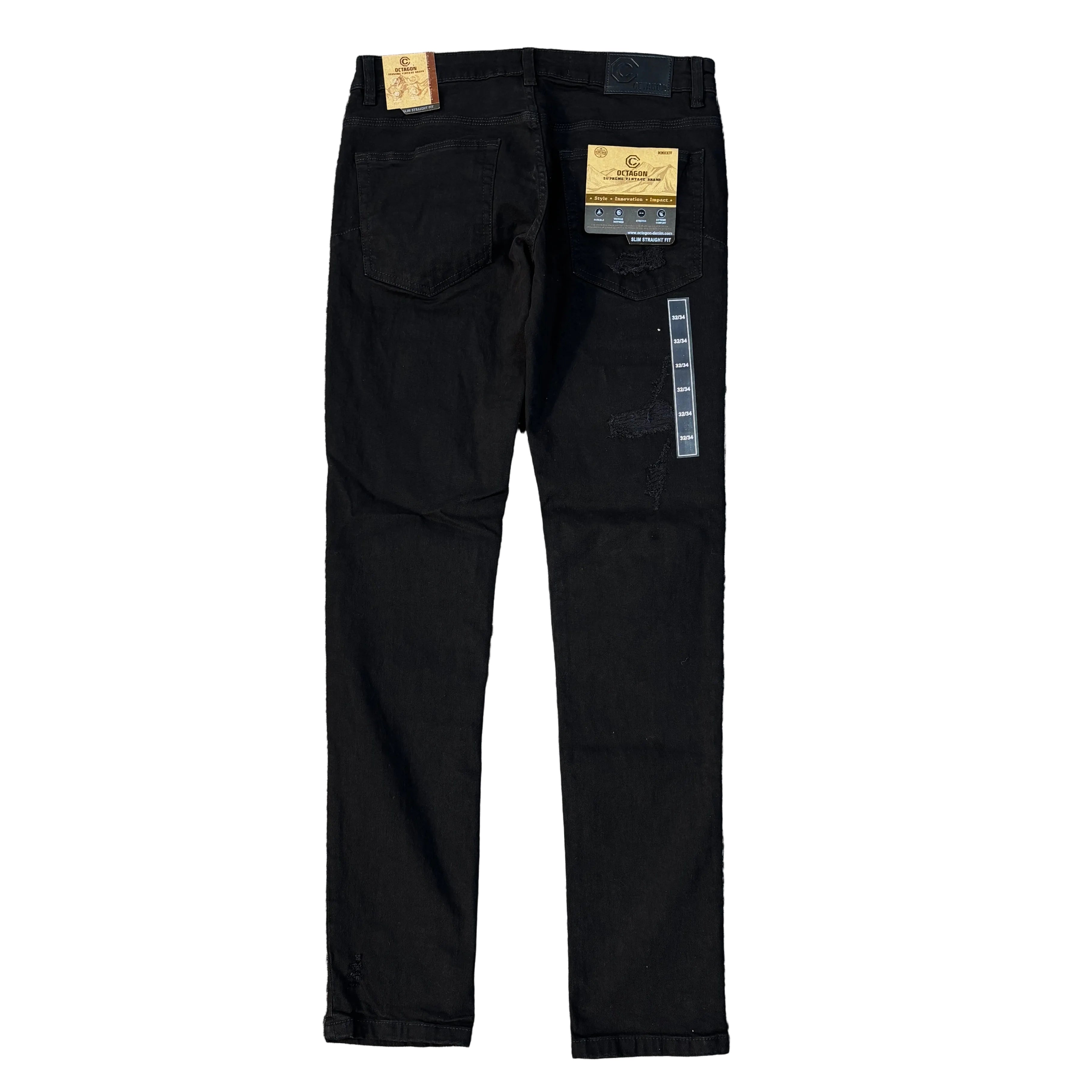 OCTAGON Skinny Rip Jeans