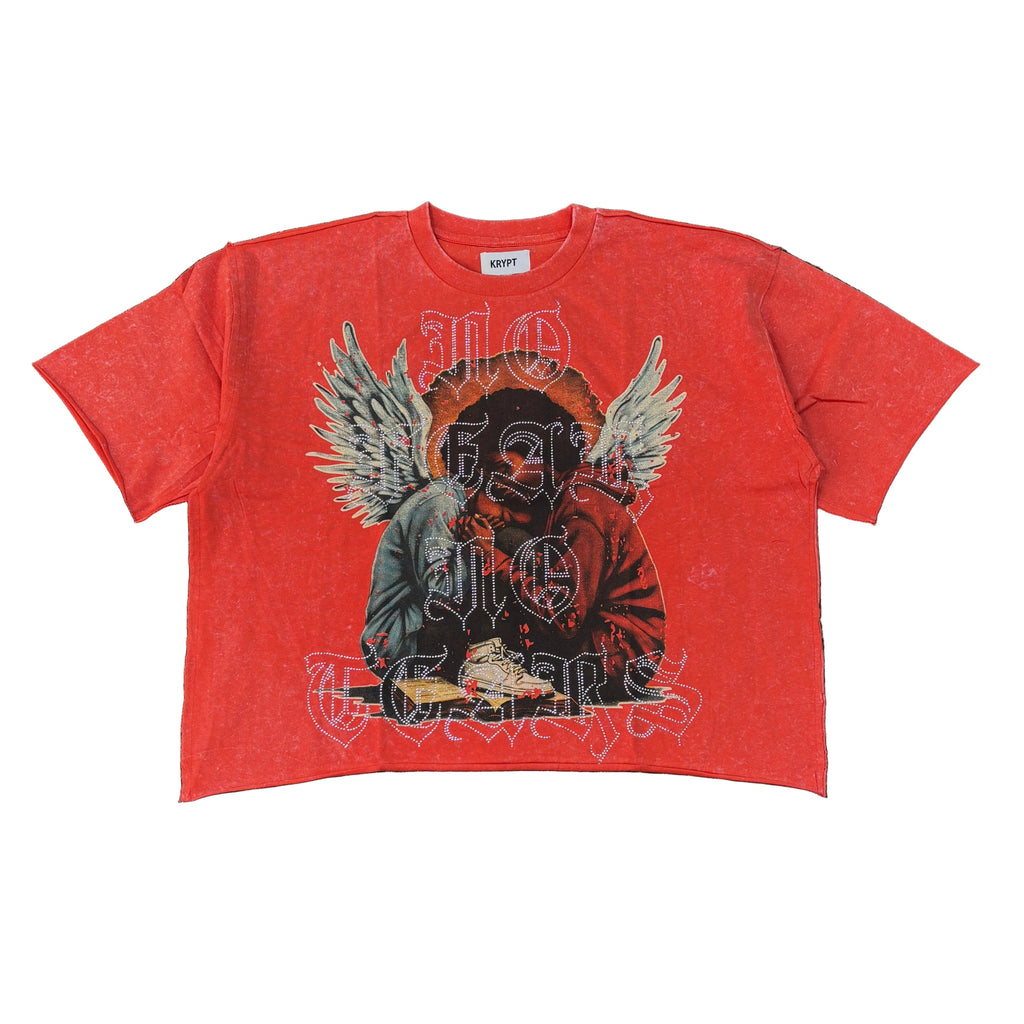 KRYPT No Fear No Tears Graphic Crop Tee