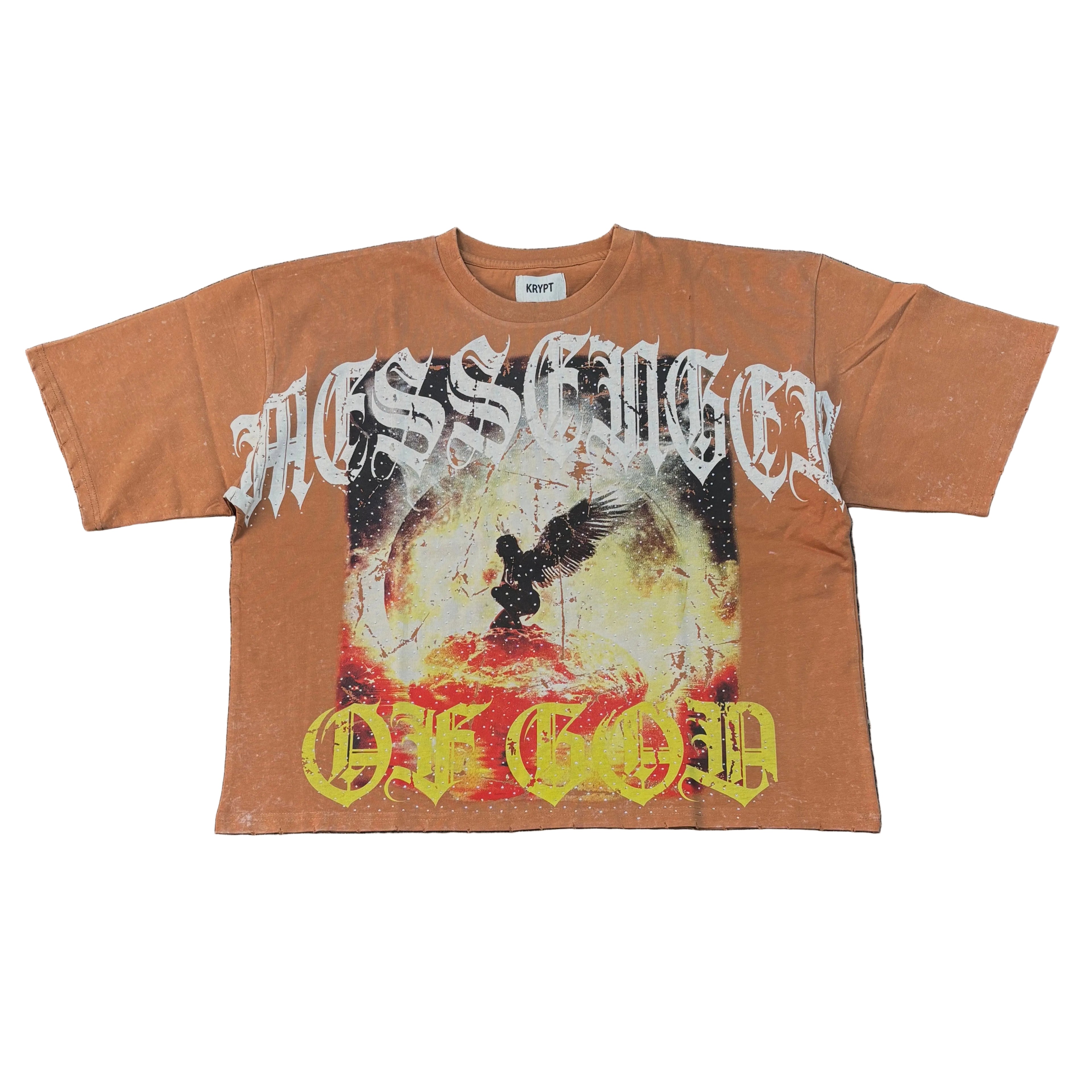 KRYPT Messenger Of God Graphic Crop Tee