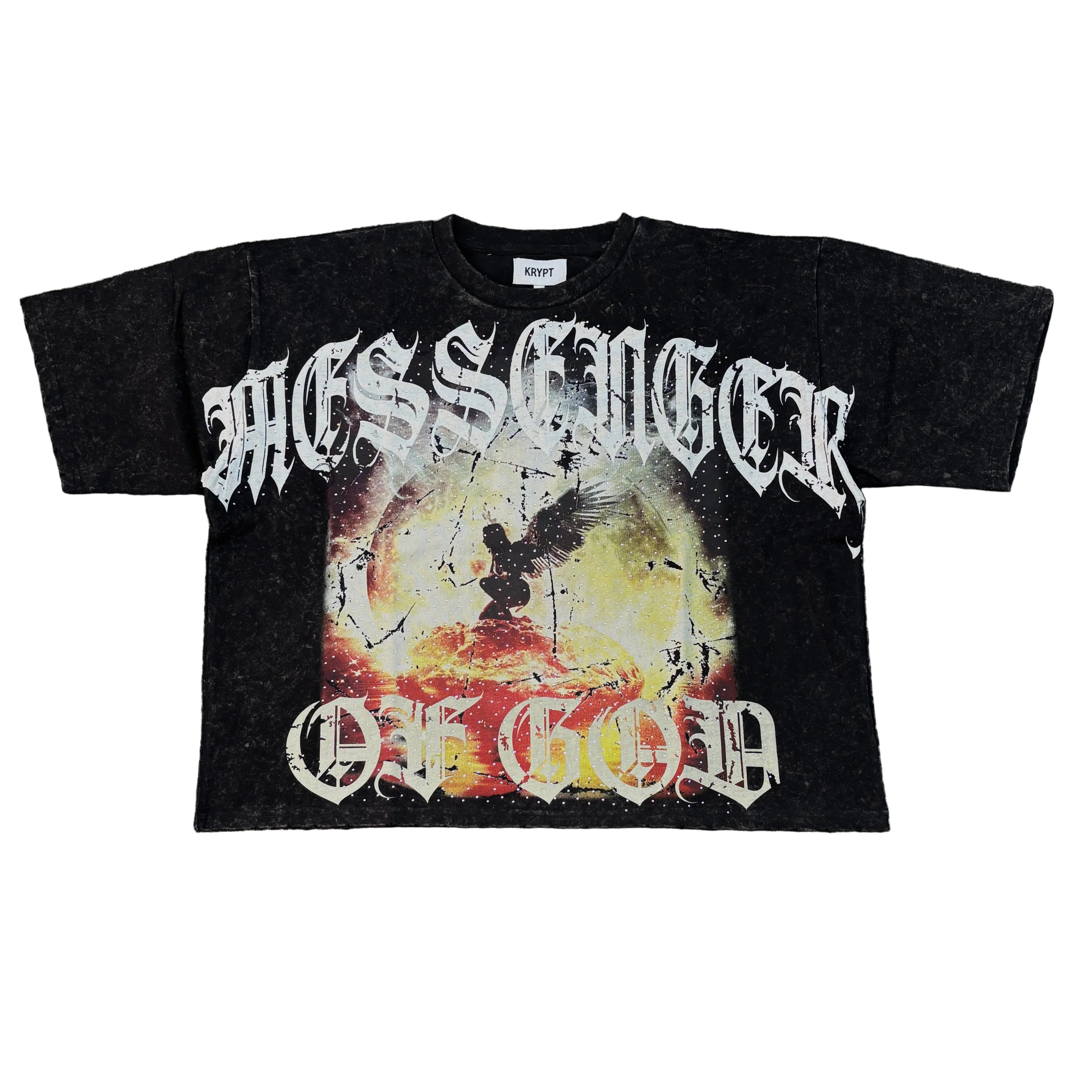 KRYPT Messenger Of God Graphic Crop Tee