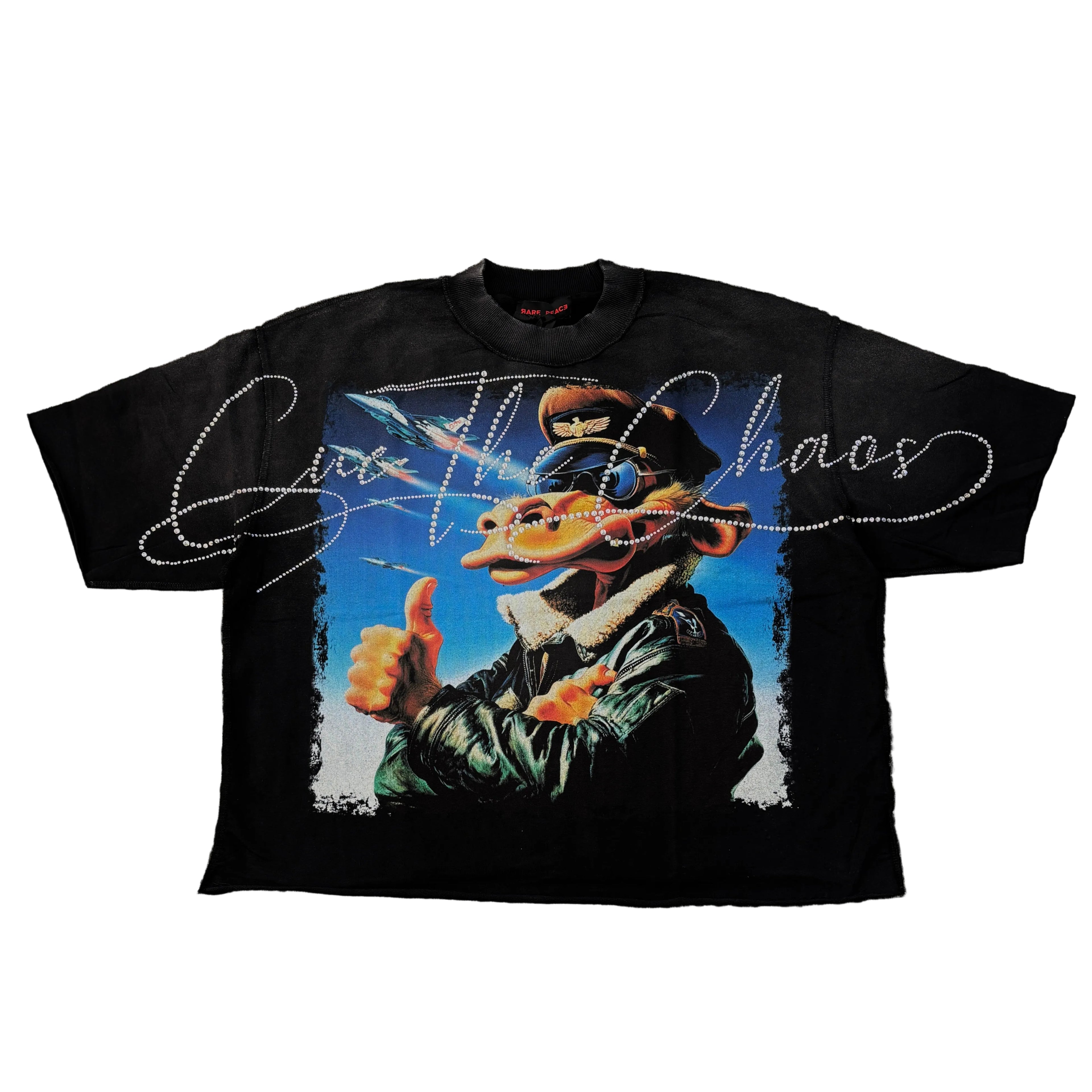 RARE PEACE Cue The Chaos Graphic Oversize Tee