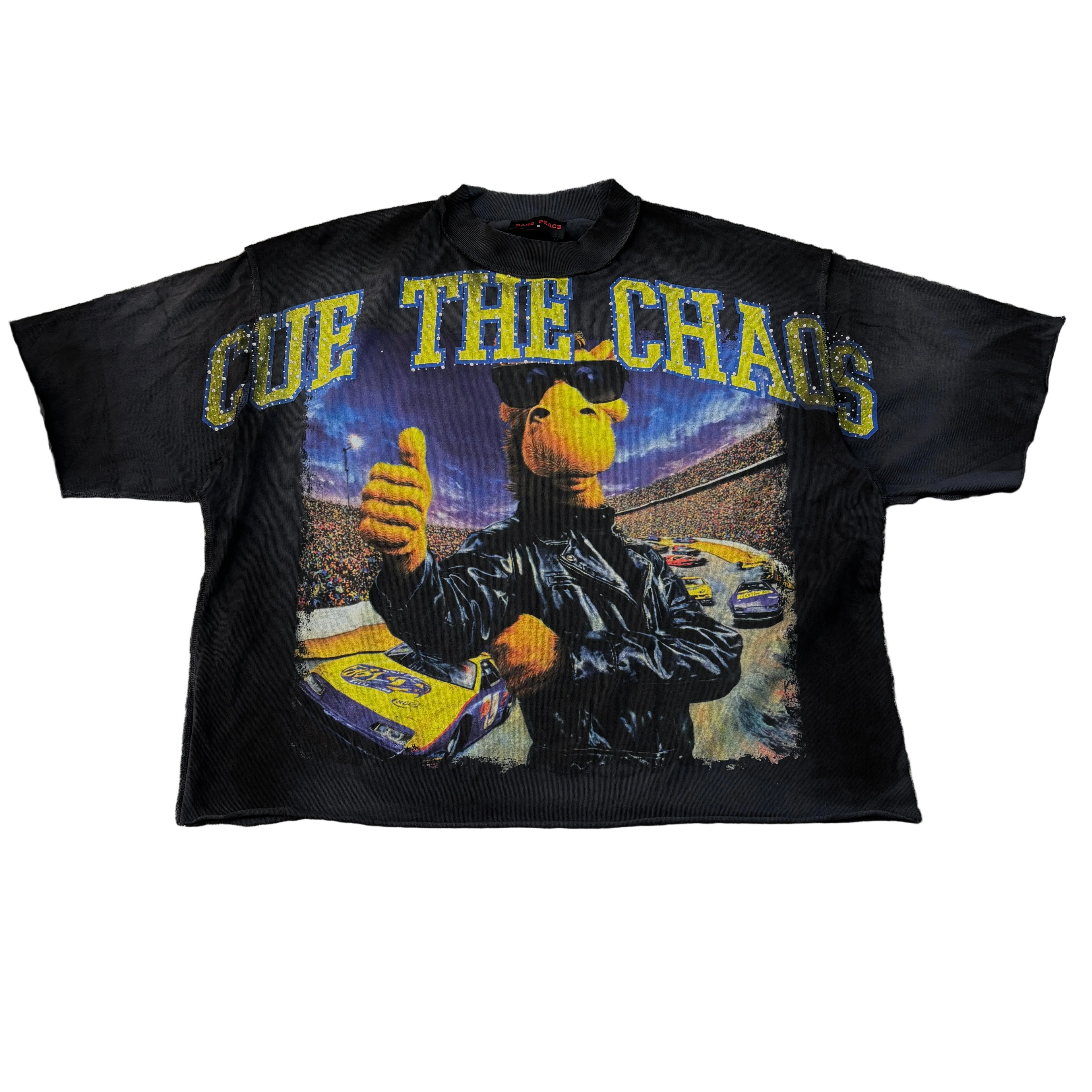 RARE PEACE Cue The Chaos Graphic Oversize Tee