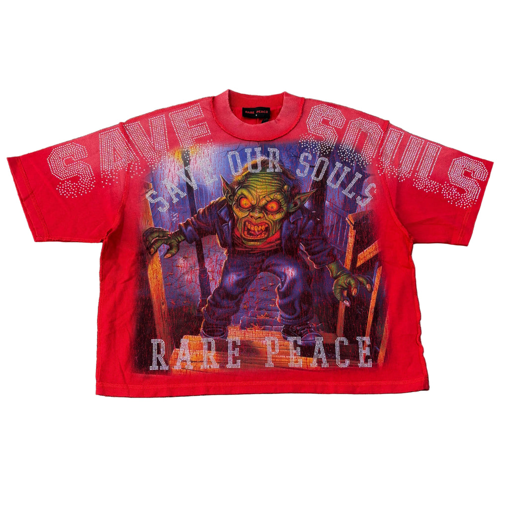 RARE PEACE Save Our Souls Graphic Oversize Tee