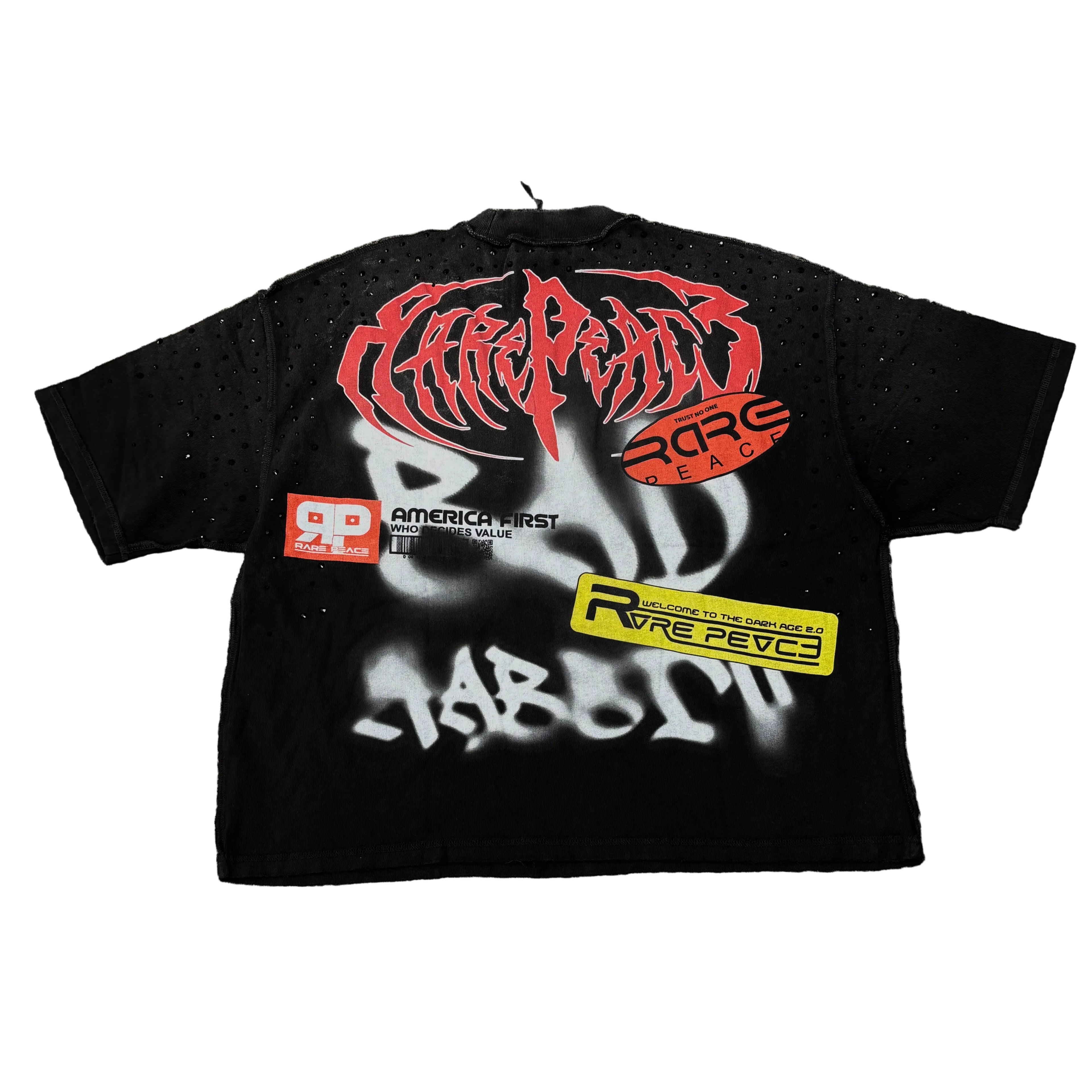 RARE PEACE Bad Clown Graphic Oversize Tee