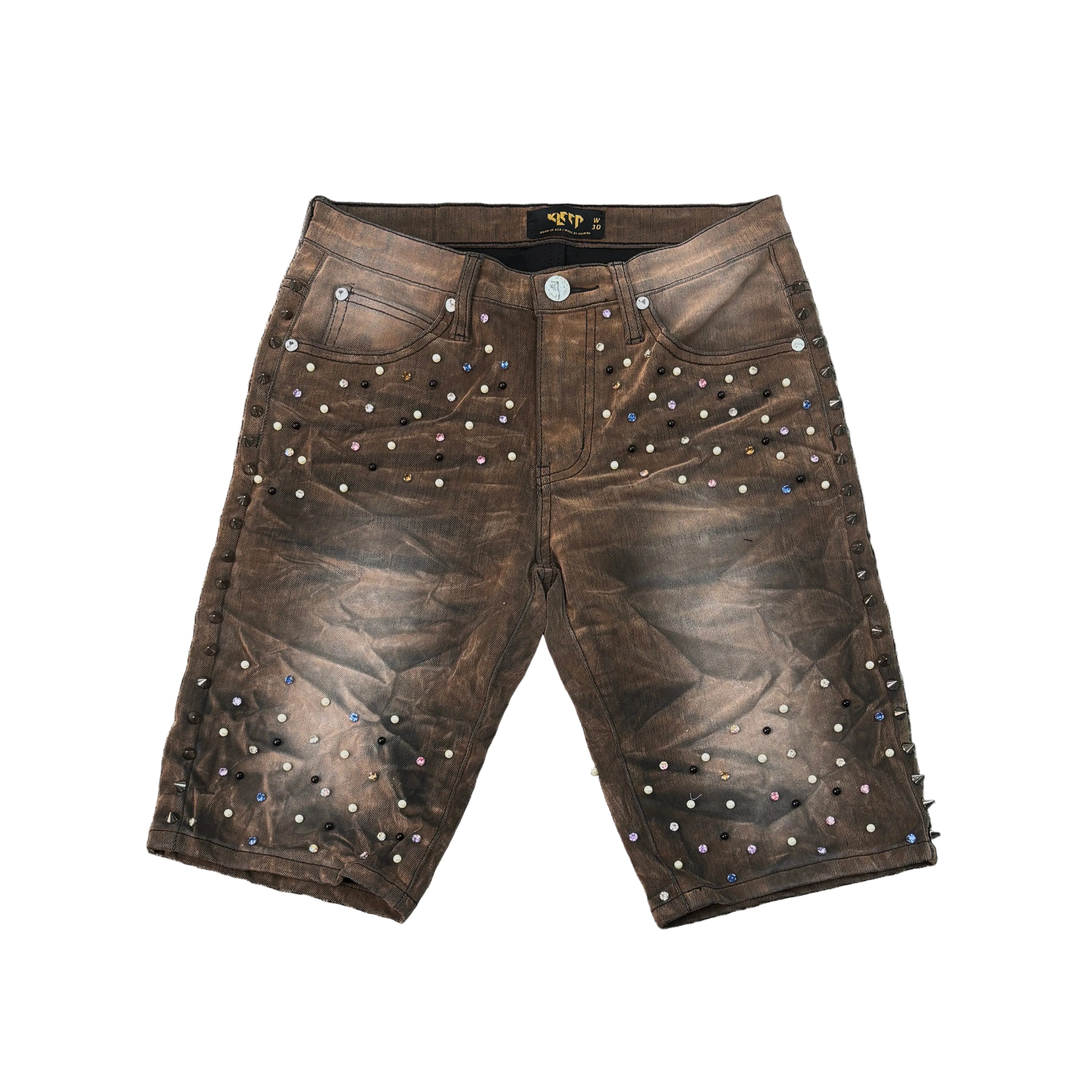 KLEEP Stud Short Jeans