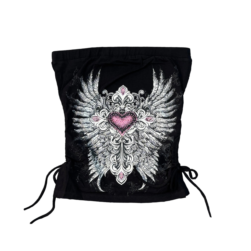 Women Rhinestones Tube Top