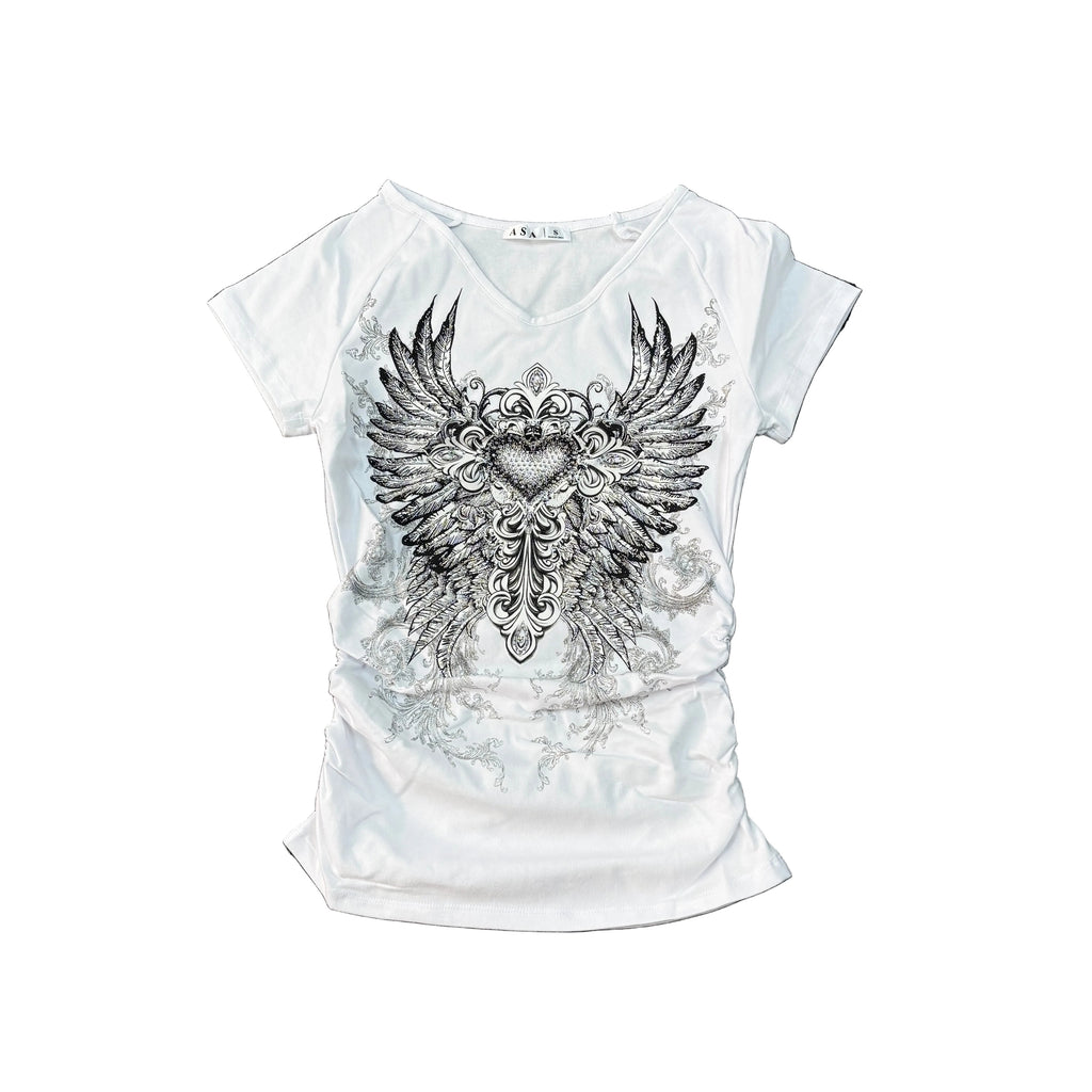 Women Rhinestones T-Shirt