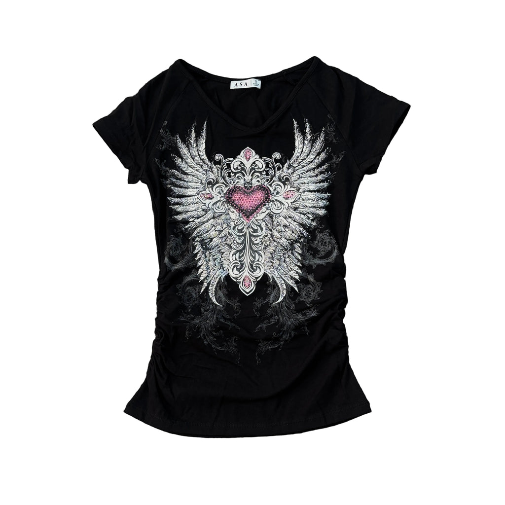 Women Rhinestones T-Shirt