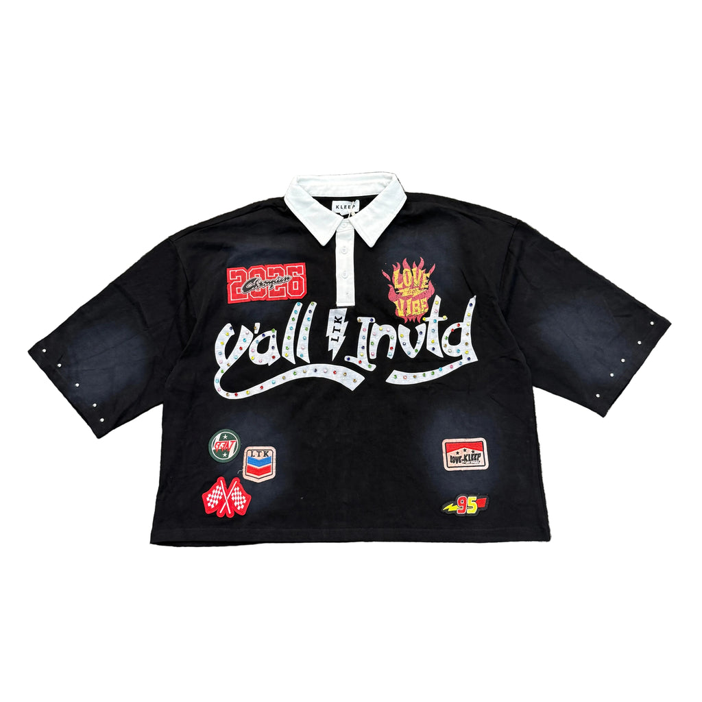 STORM88 Washed Oversized Crop Polo