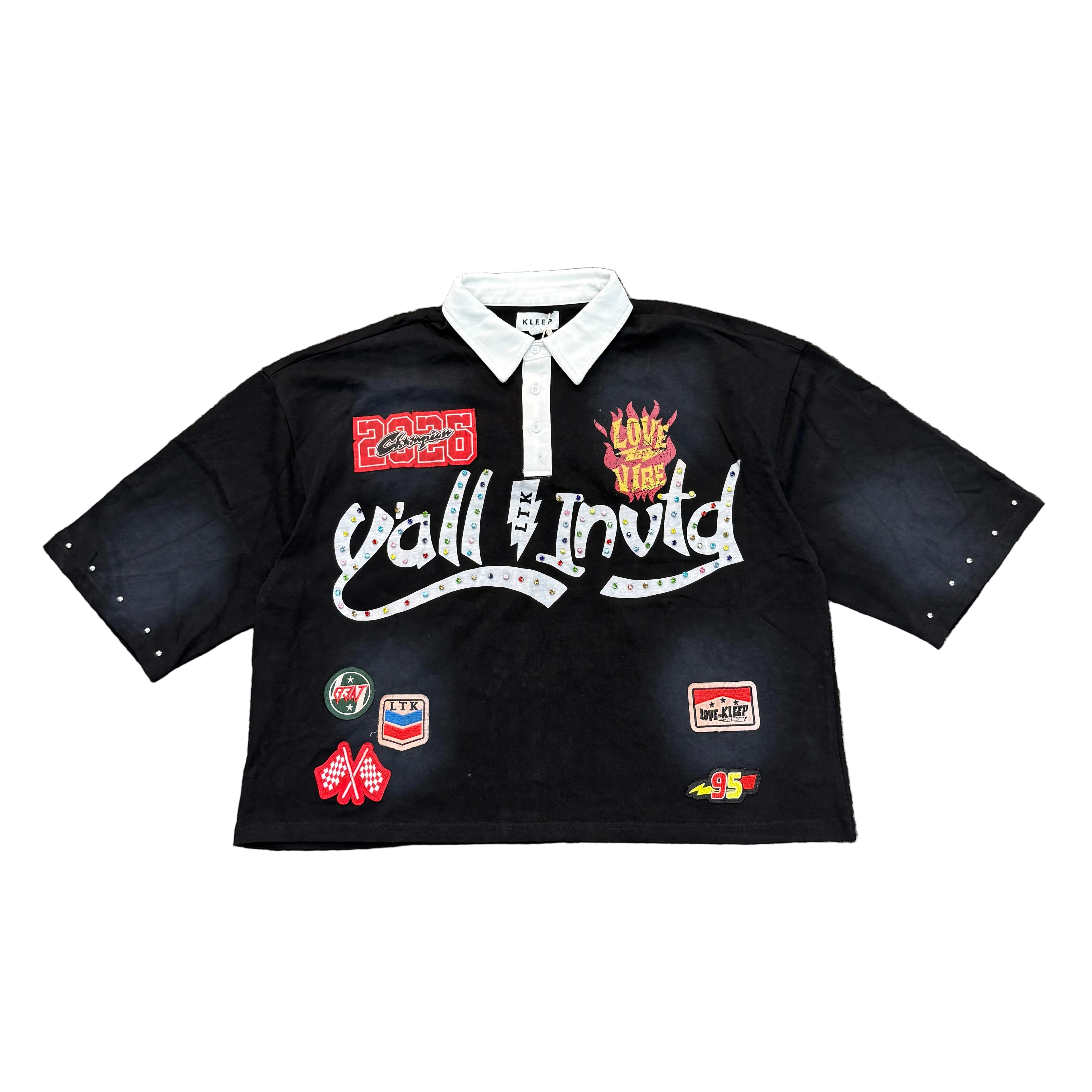 STORM88 Washed Oversized Crop Polo