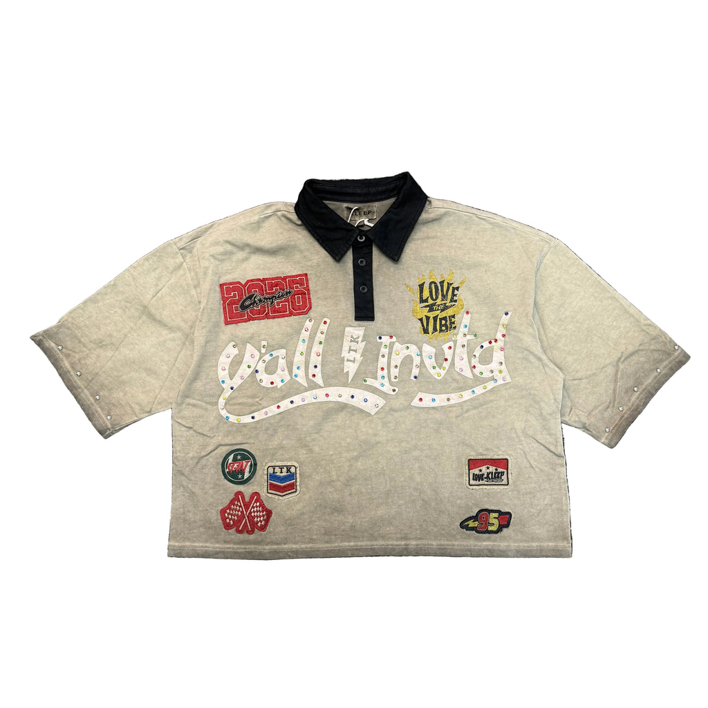 STORM88 Washed Oversized Crop Polo