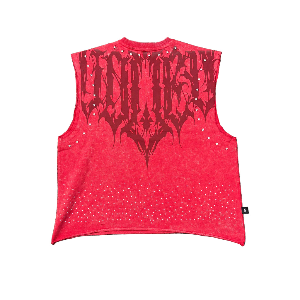 SWITCH Spiked Tribal Graphic Muscle Cropped Tee