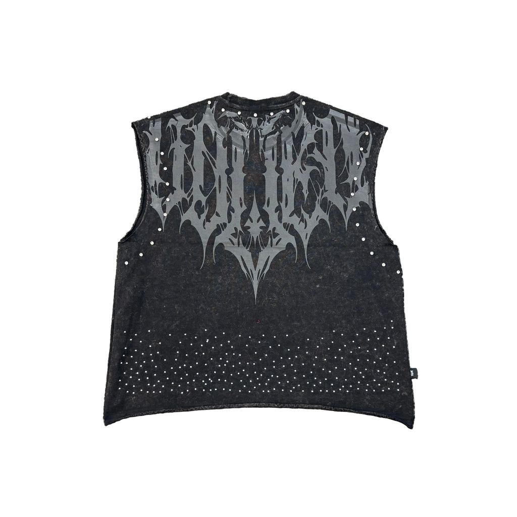 SWITCH Spiked Tribal Graphic Muscle Cropped Tee