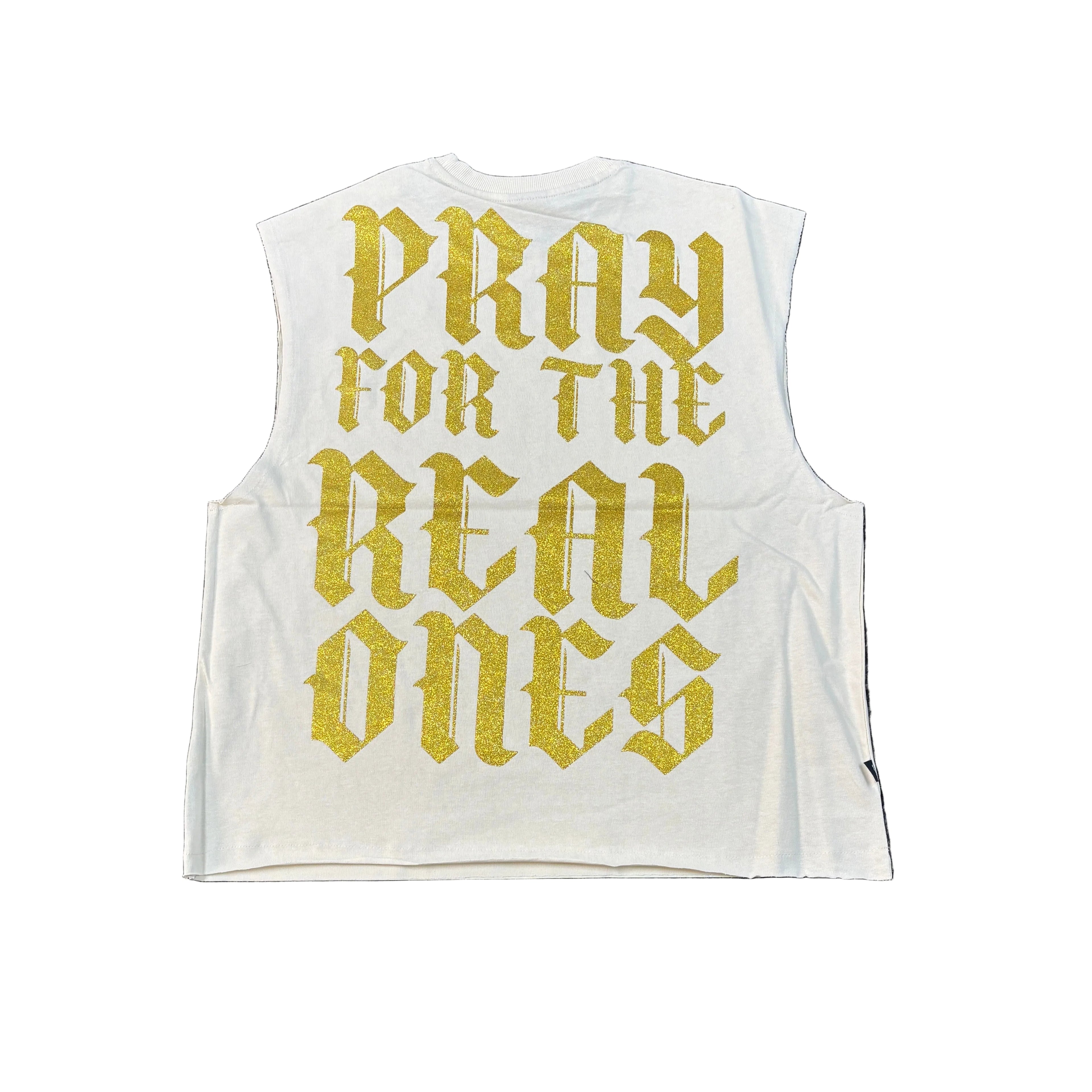 SWITCH Pray For The Real One Graphic Muscle Cropped Tee