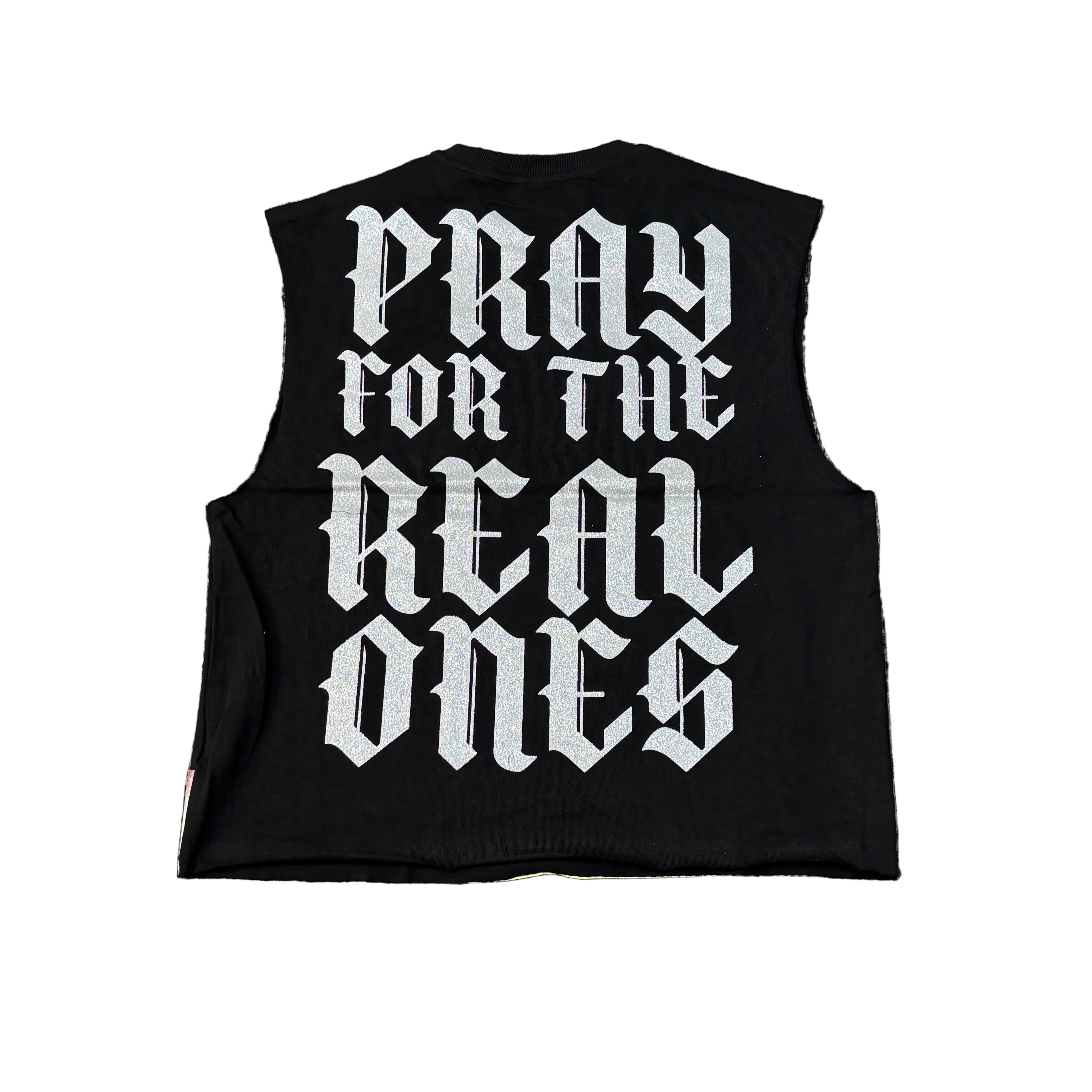 SWITCH Pray For The Real One Graphic Muscle Cropped Tee