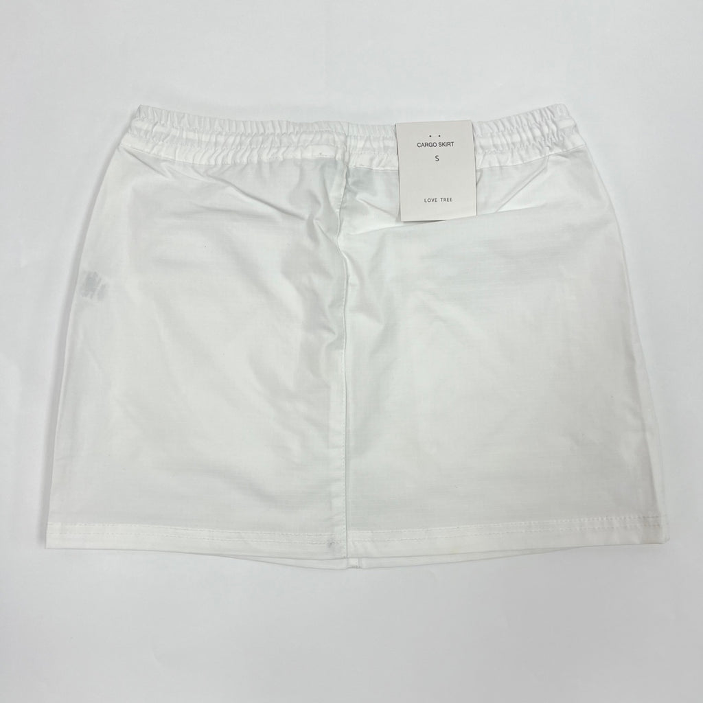 Cargo Skirt With Front Pocket & Elastic Waistband