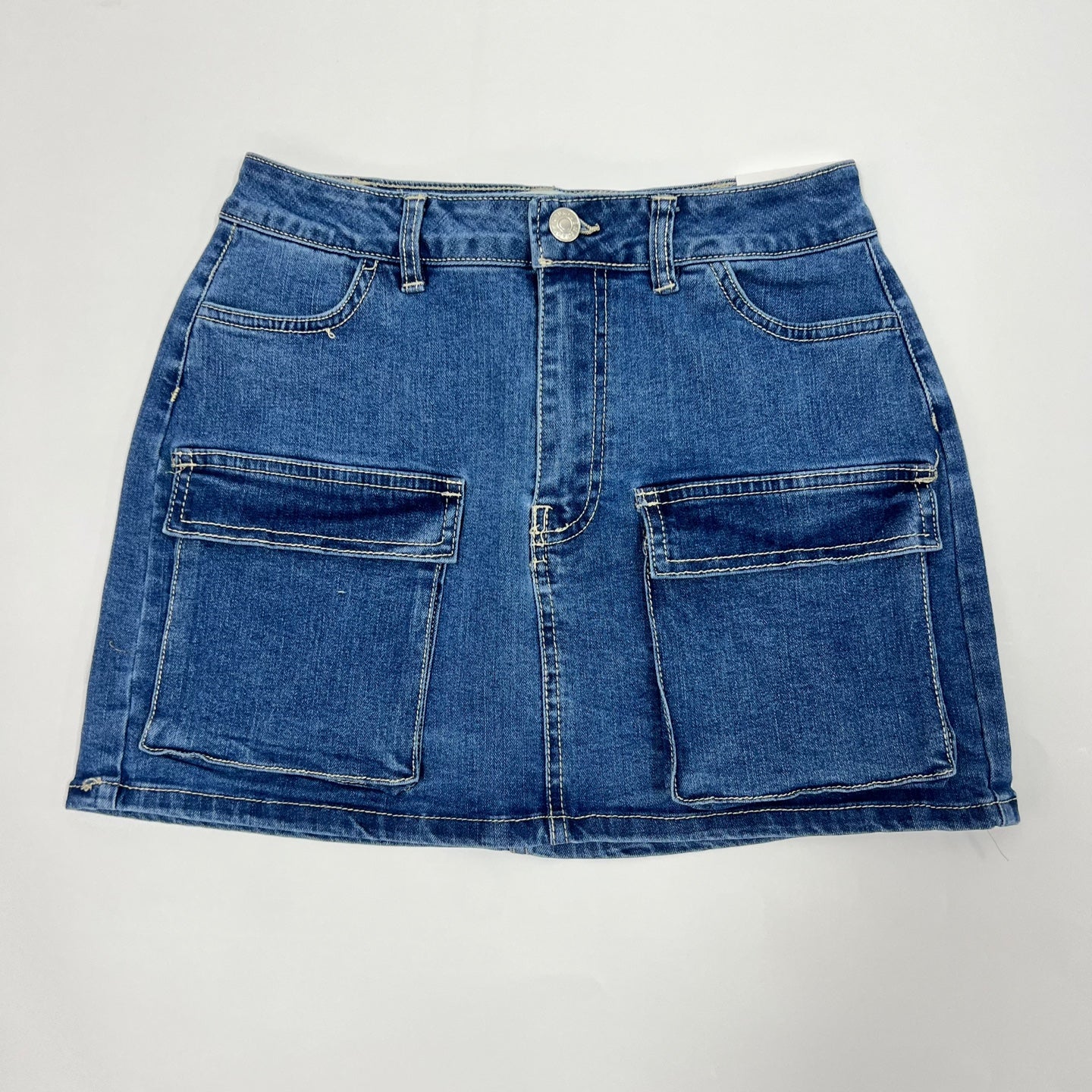 Mini Cargo Denim Skirt