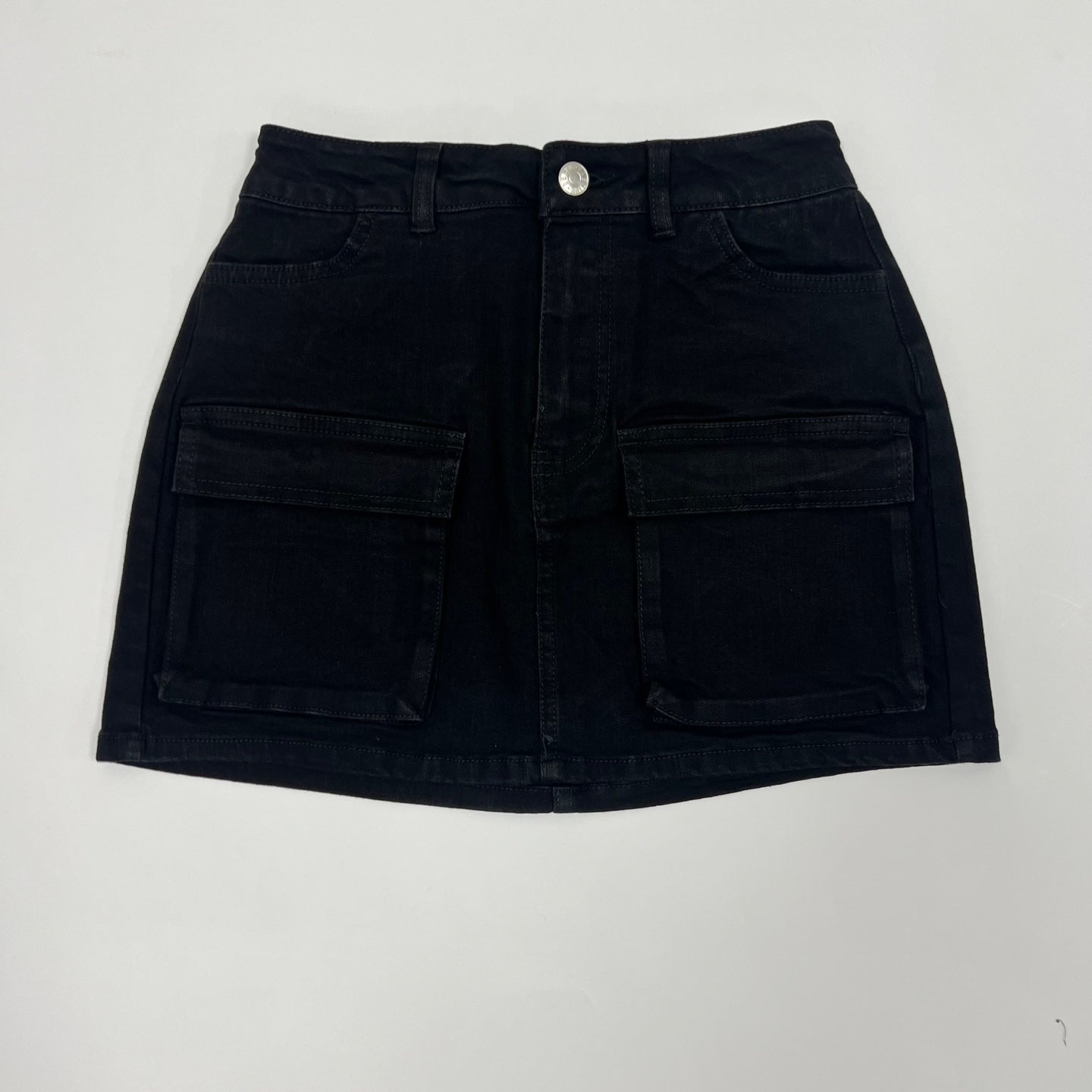 Mini Cargo Denim Skirt