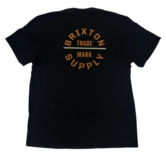 BRIXTON Oath V Mens T-Shirt - BLACK/BROWN