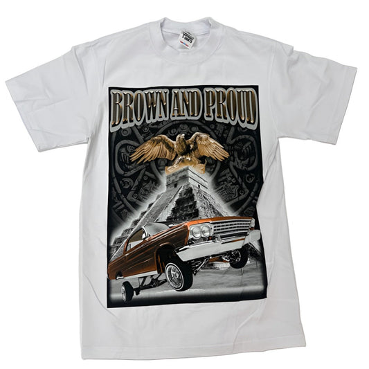 BILLIONAIRE Brown and Proud Lowriders Graphic T-Shirt - White