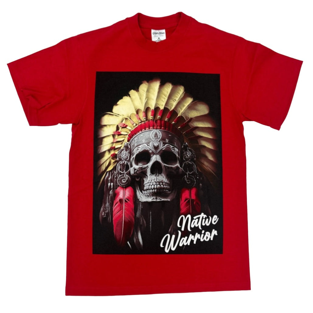 BILLIONAIRE Native Graphic T-Shirt - Red