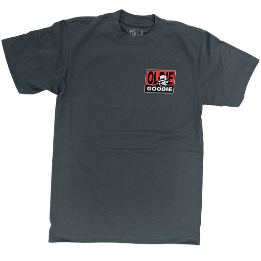 OG FAMILY RED CAT Graphic Print T-Shirt - Charcoal