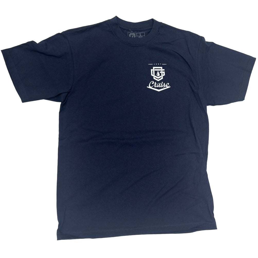 OG FAMILY JUST CRUISE Graphic Print T-Shirt - NAVY