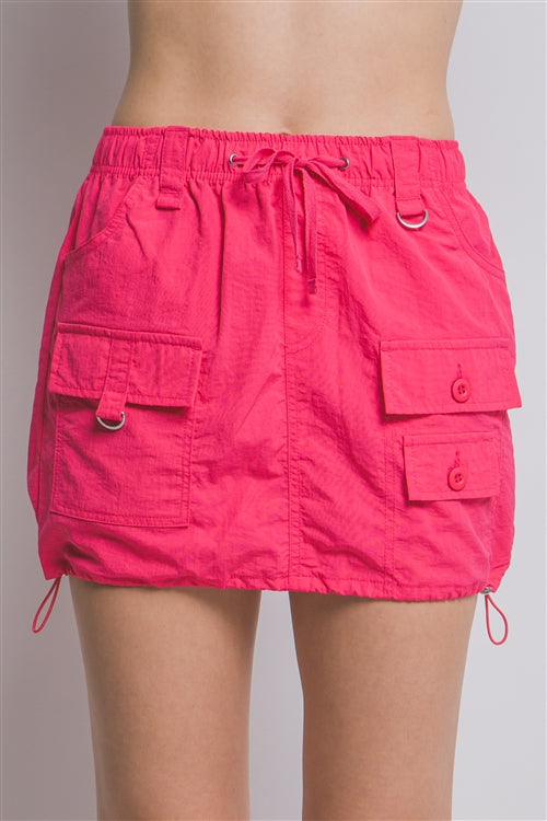 Cargo Skirt with Front Pocket Design