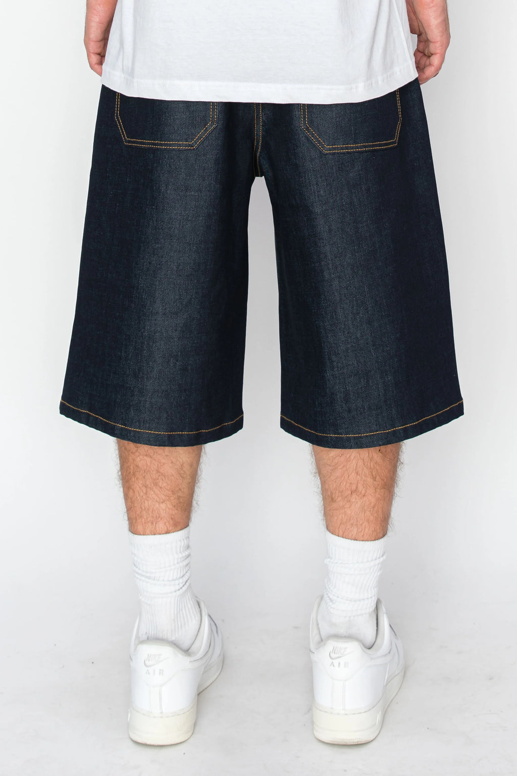 VICTORIOUS Baggy Fit Raw Denim Jorts