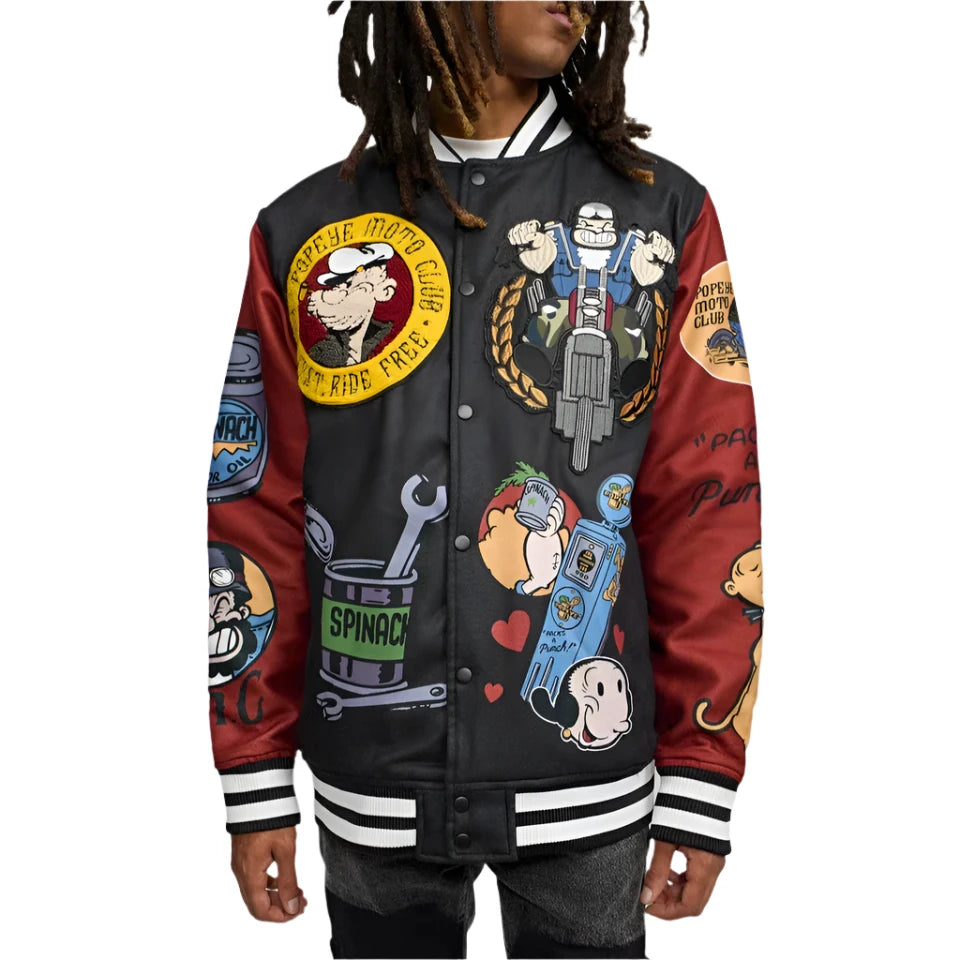 REASON x Popeye Wool Varsity Jacket