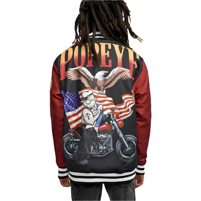 REASON x Popeye Wool Varsity Jacket