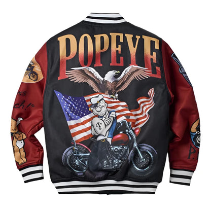 REASON x Popeye Wool Varsity Jacket