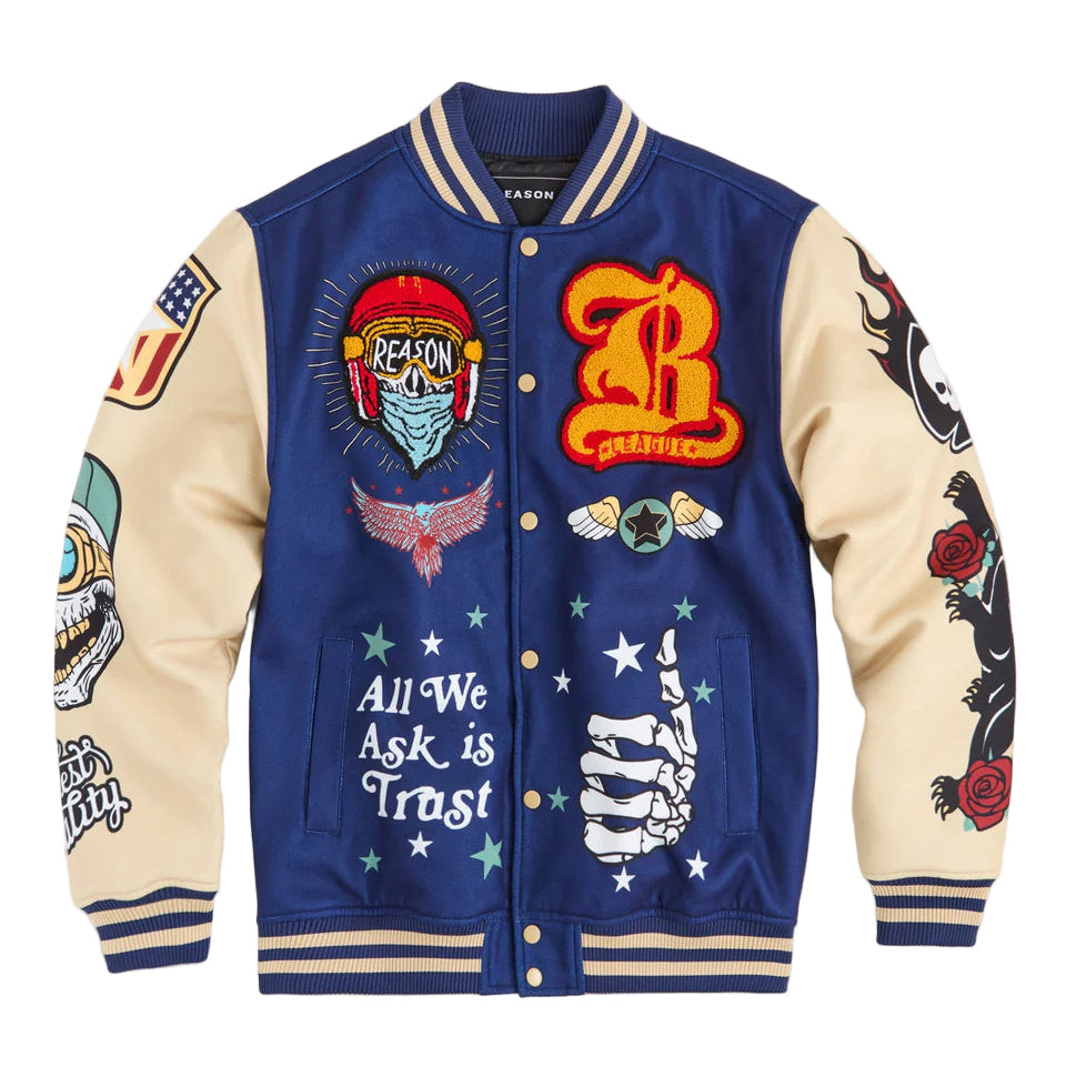 REASON Born Free Varsity Jacket