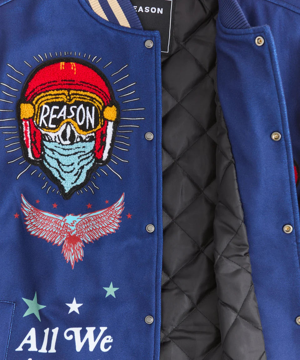 REASON Born Free Varsity Jacket
