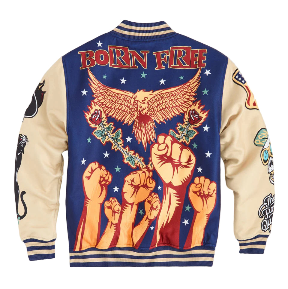 REASON Born Free Varsity Jacket