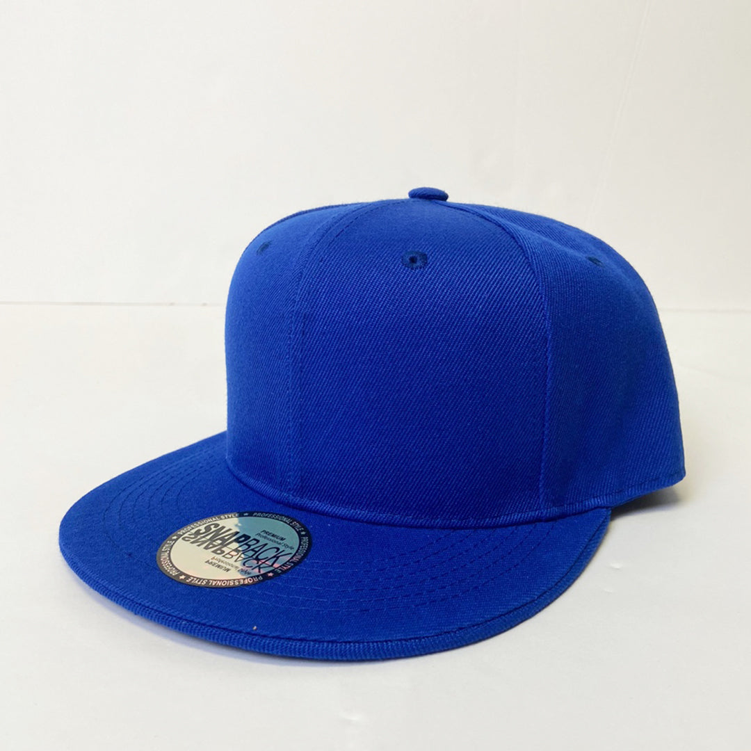 Plain Snapback 5 Panel Hat - Royal Blue