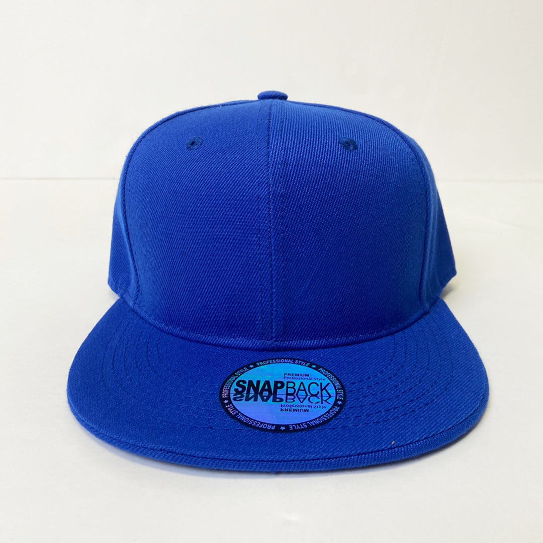 Plain Snapback 5 Panel Hat - Royal Blue