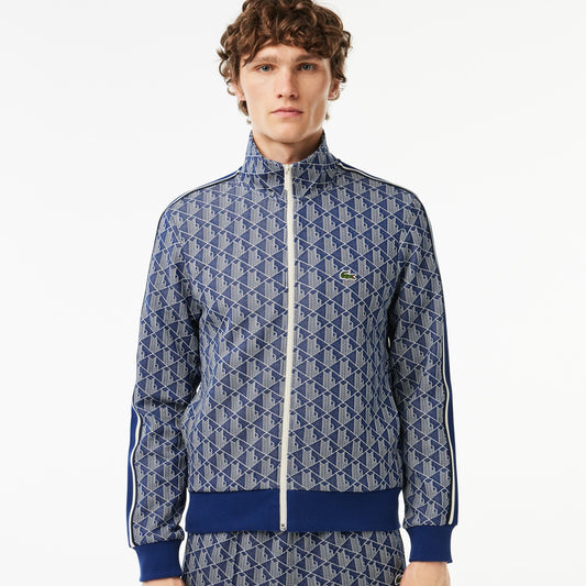 LACOSTE Men's Paris Monogram Zip-Up Sweatshirt